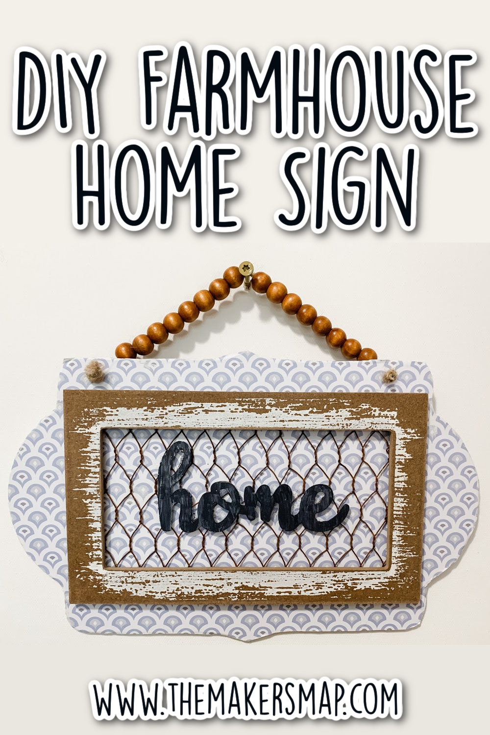 DIY Farmhouse Chicken Wire Home Sign