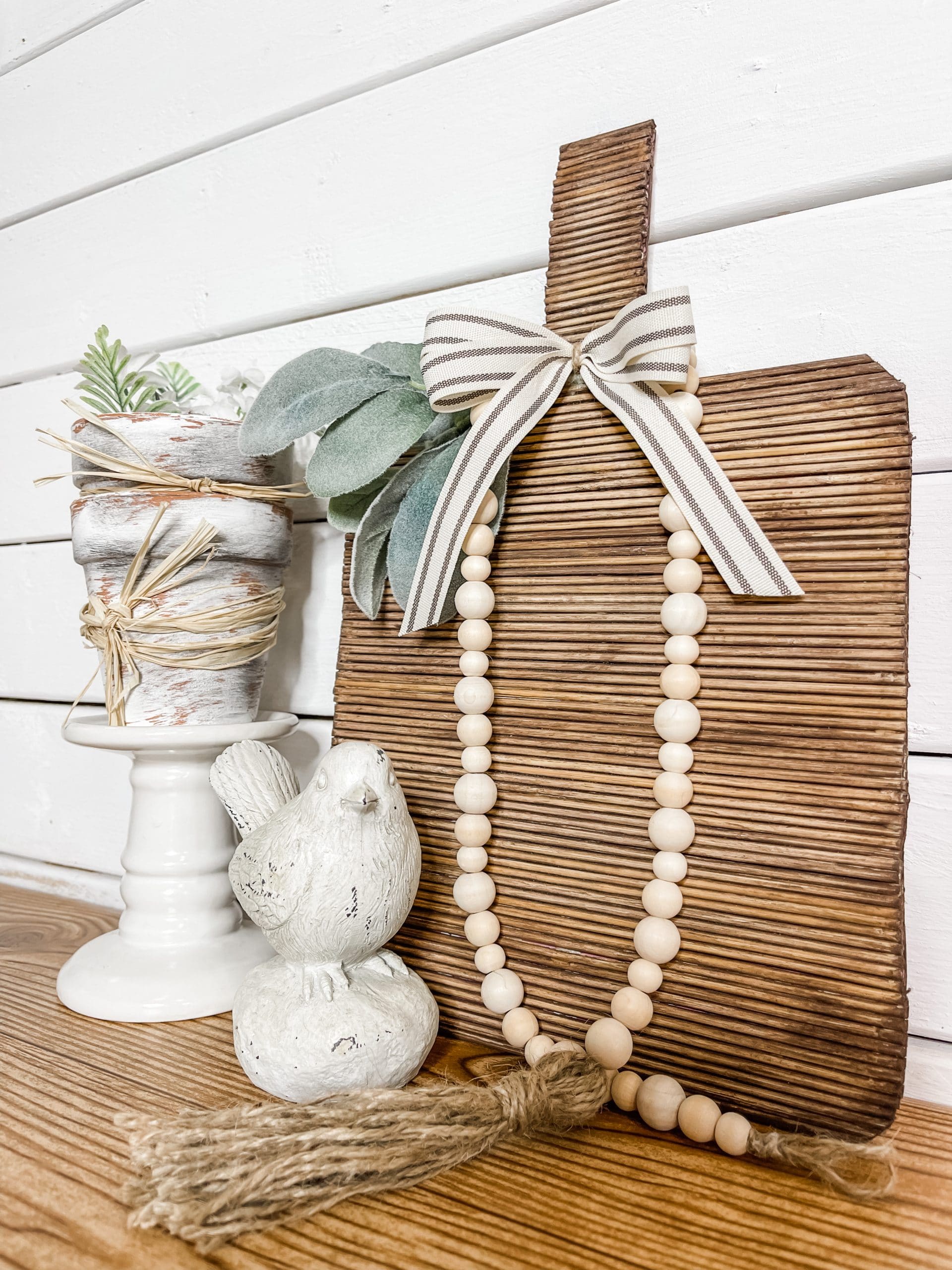 Bamboo Skewer DIY Cutting Board Decor