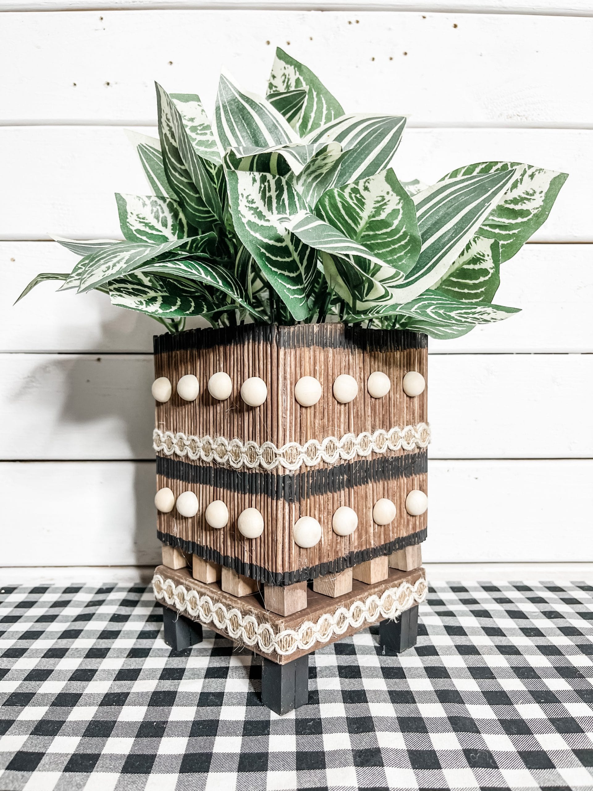 Bamboo Skewer DIY Planter Box