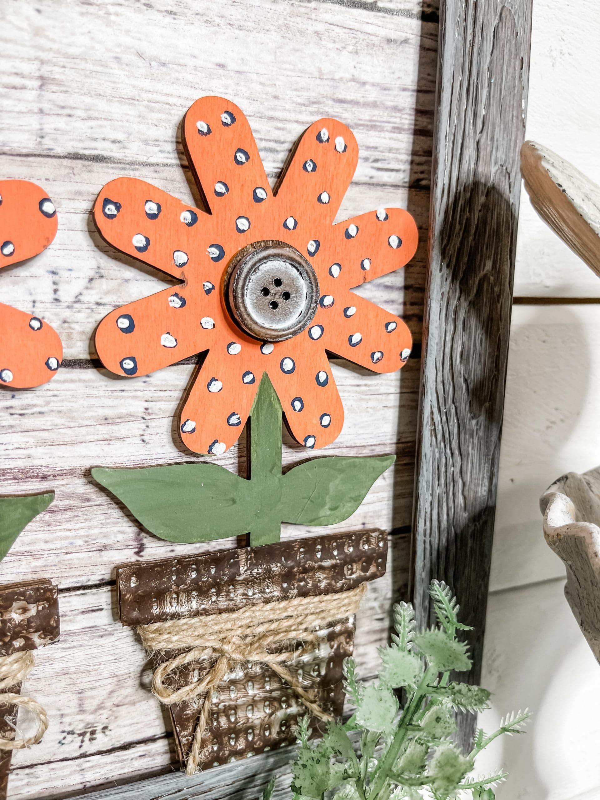 Dollar Tree DIY Orange Flower Decor