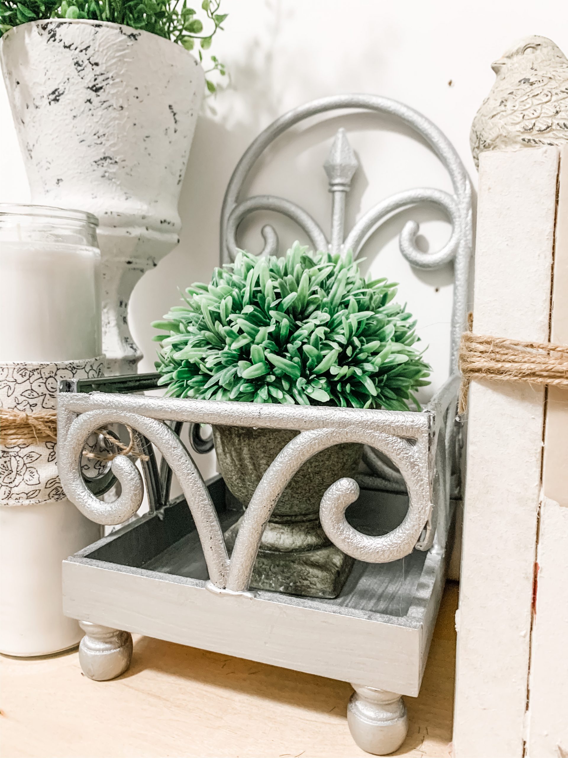 Dollar Tree Fence DIY Plant Stand