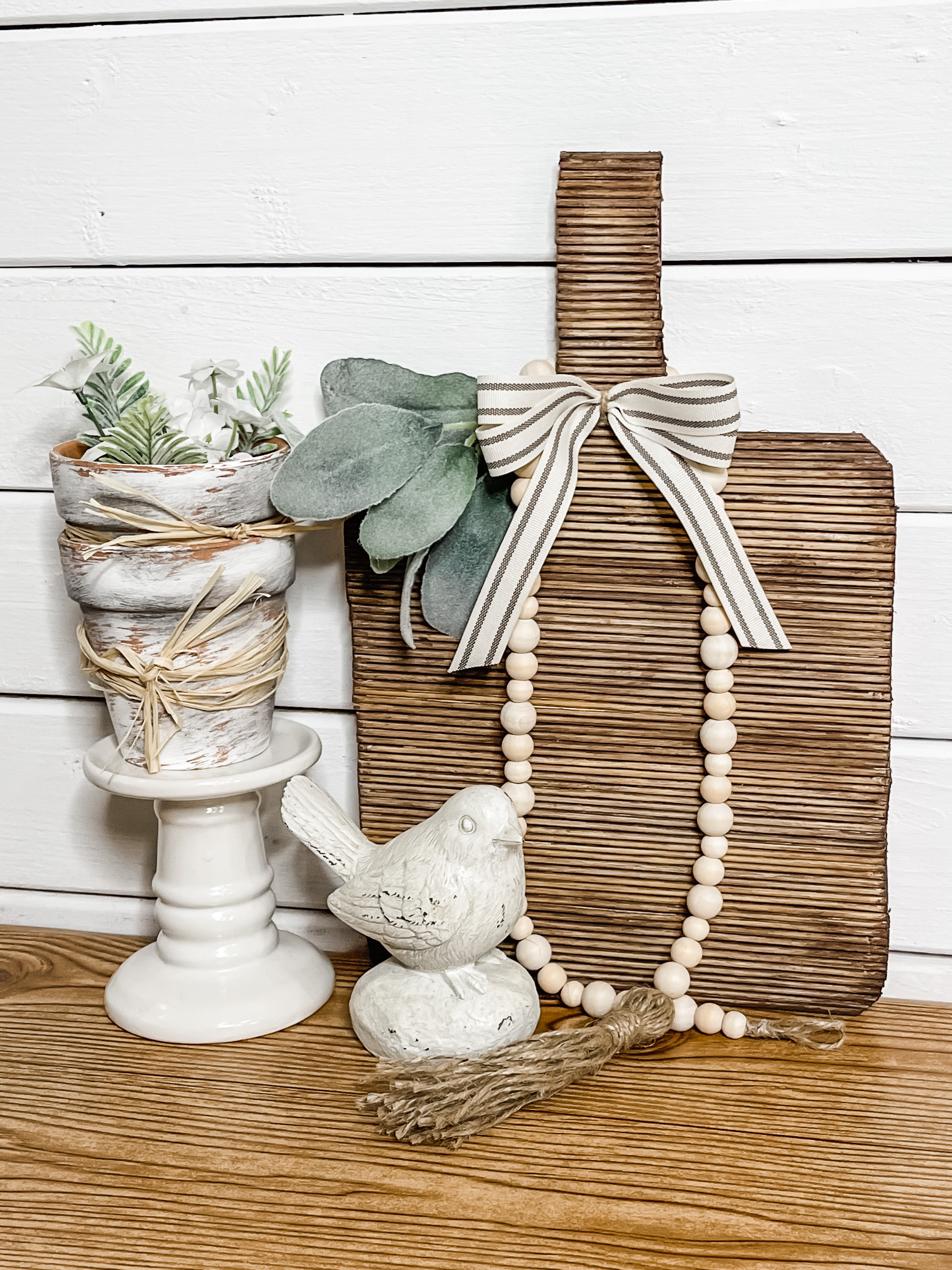 Bamboo Skewer DIY Cutting Board Decor