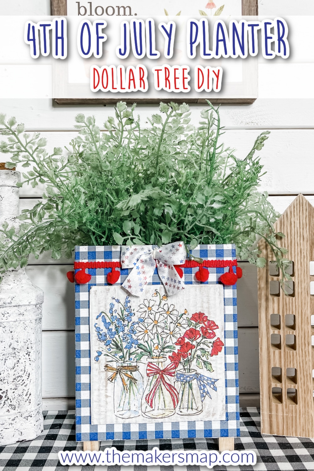 Dollar Tree DIY 4th of July Planter