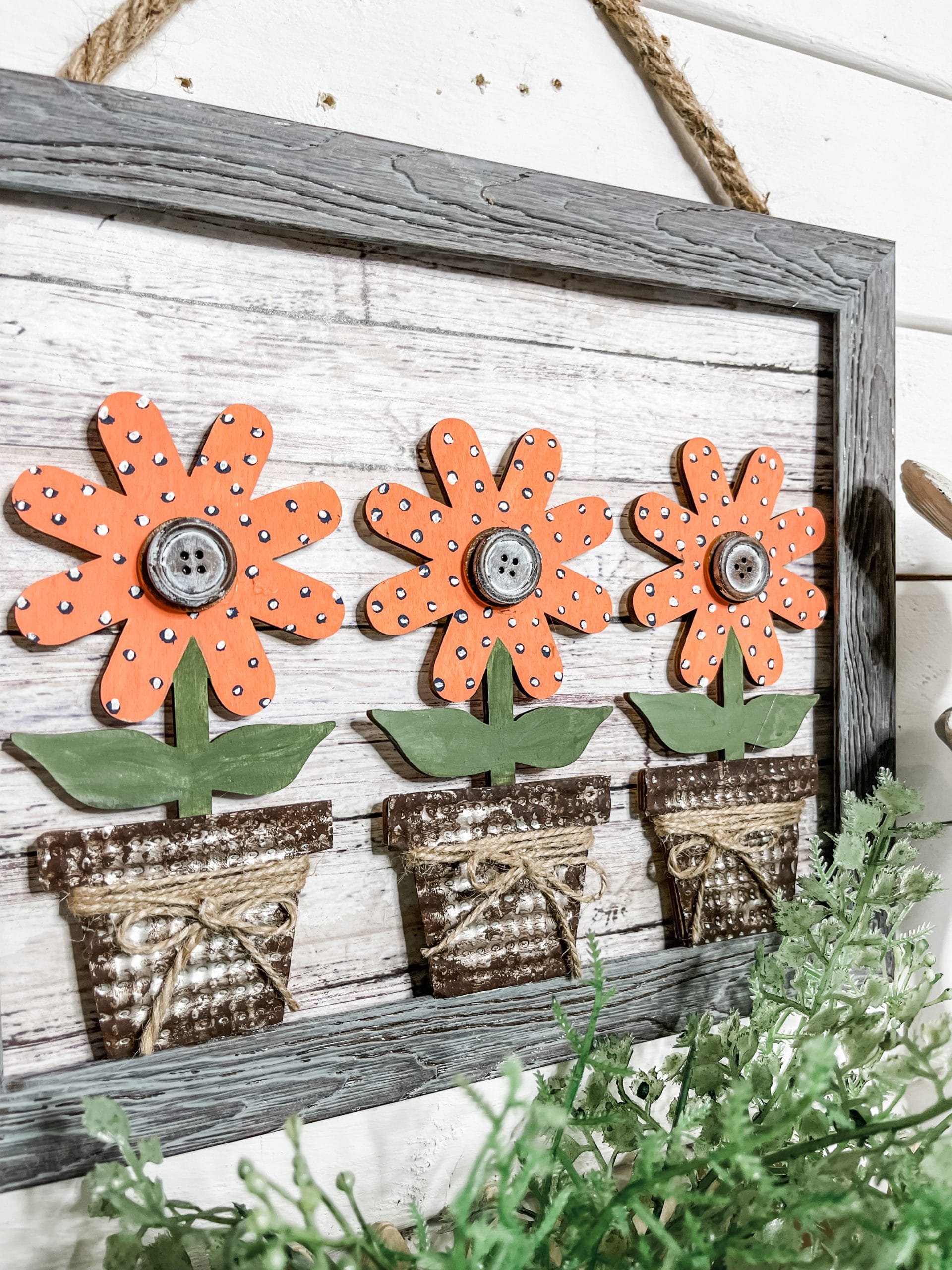 Dollar Tree DIY Orange Flower Decor