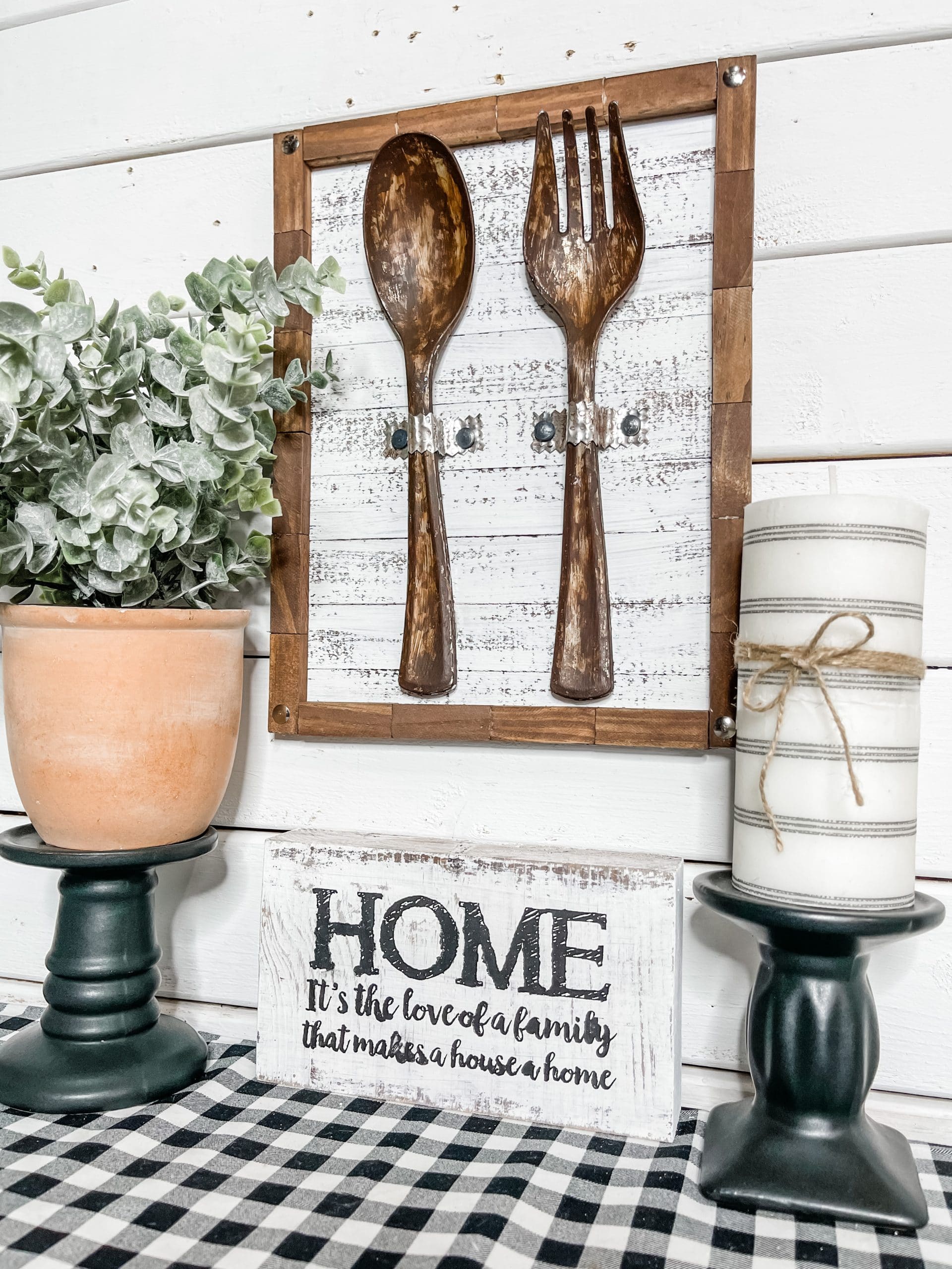 DIY Faux Rust Fork and Spoon Wall Decor