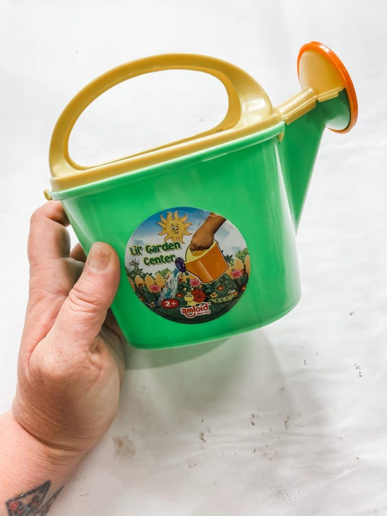 Dollar Tree Toy Watering Can Faux Rust Makeover Easy DIY Tutorial