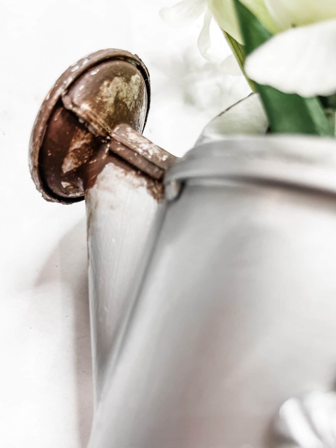 Dollar Tree Toy Watering Can Faux Rust Makeover Easy DIY Tutorial