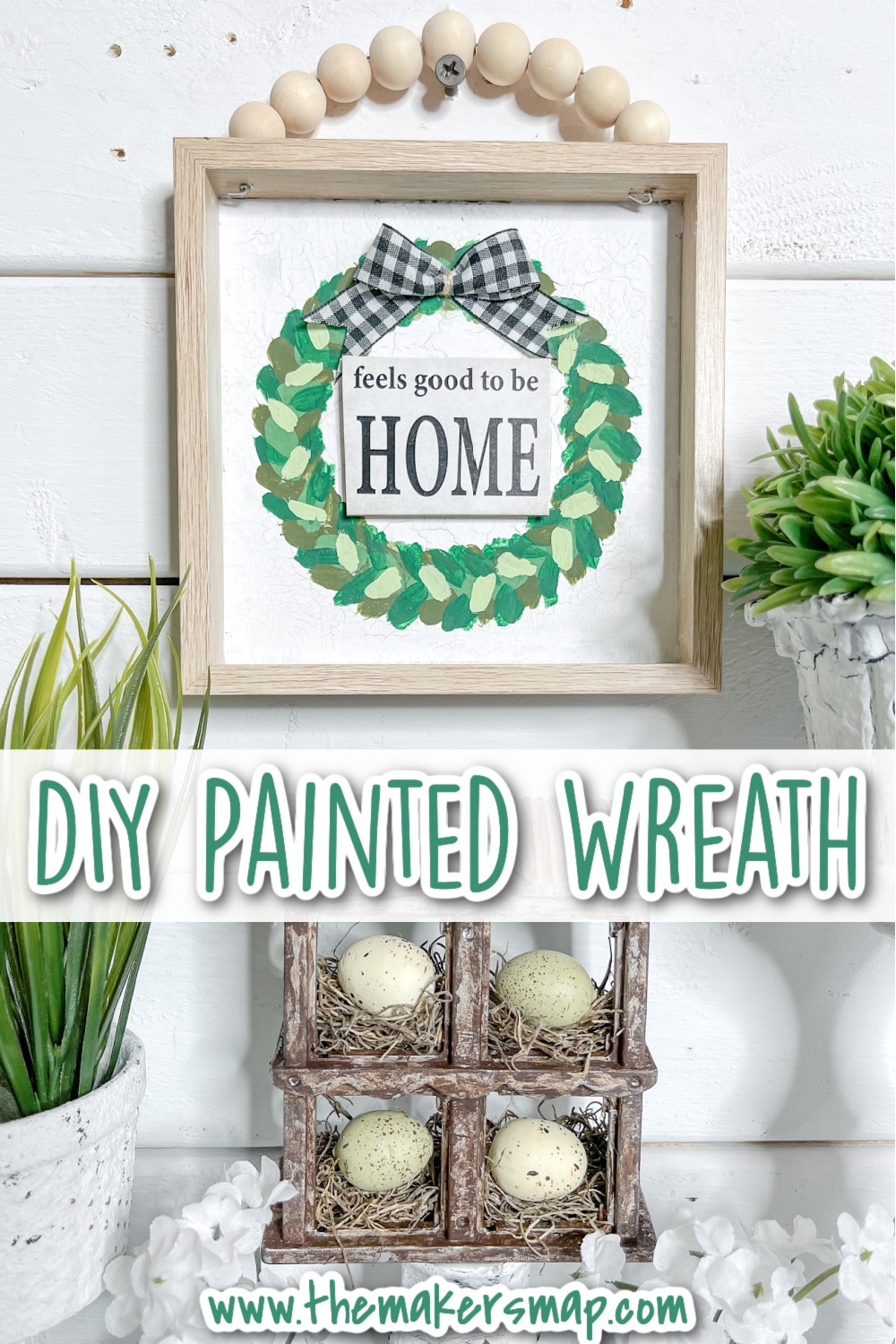 Easy DIY Painted Wreath Sign