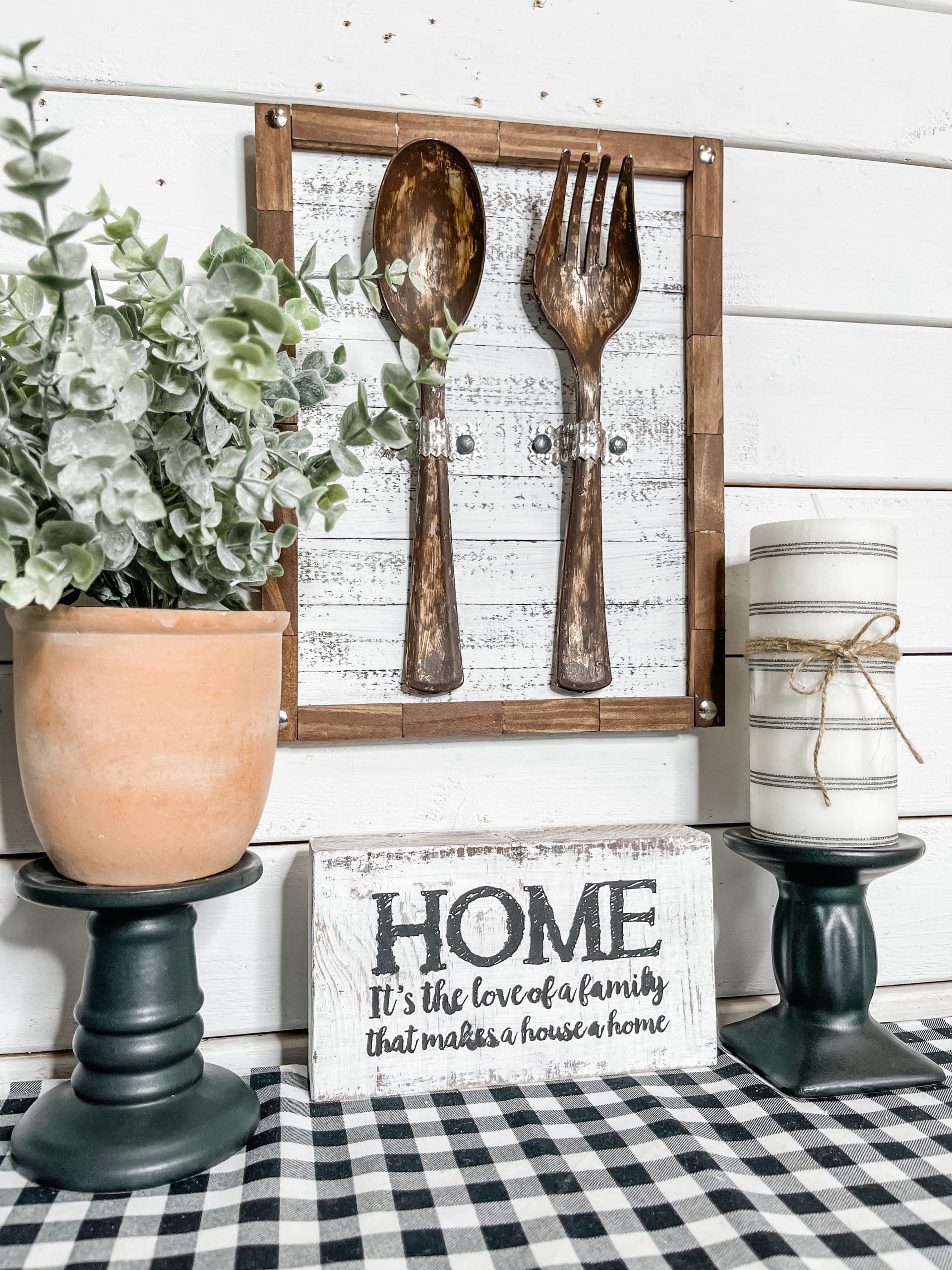 DIY Faux Rust Fork and Spoon Wall Decor