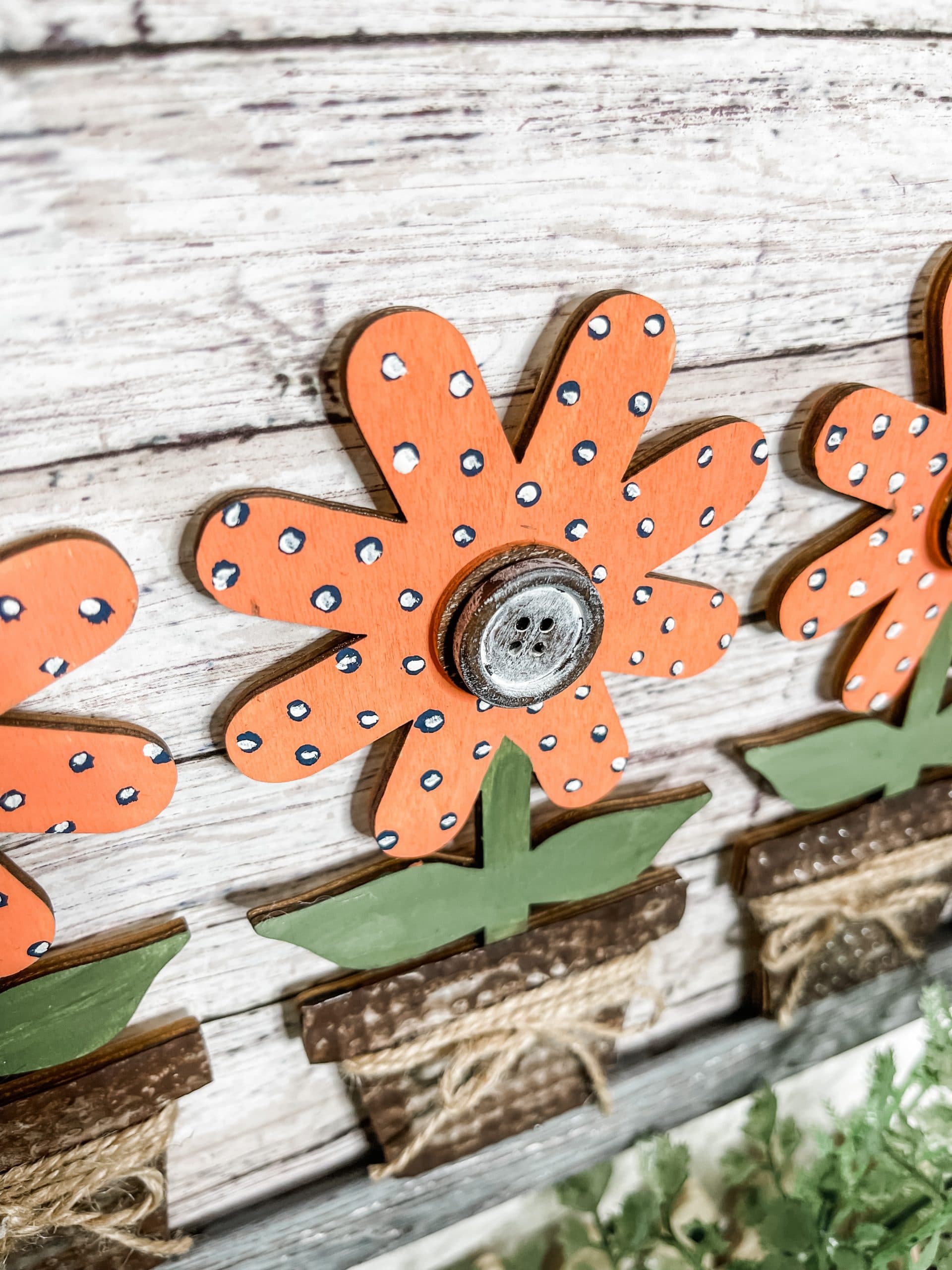 Dollar Tree DIY Orange Flower Decor