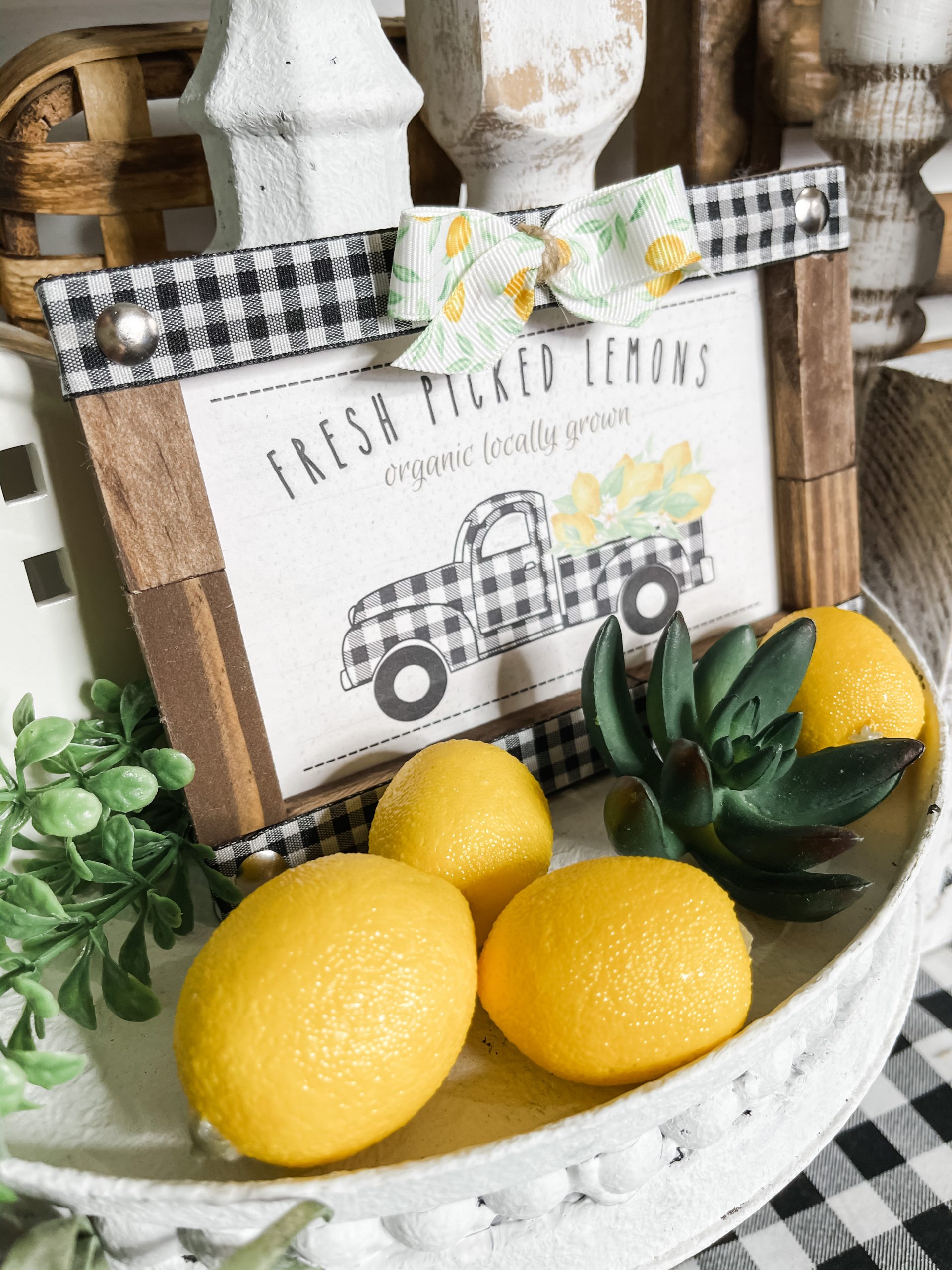 3 Lemon Printable DIY Decor Ideas for a Tiered Tray