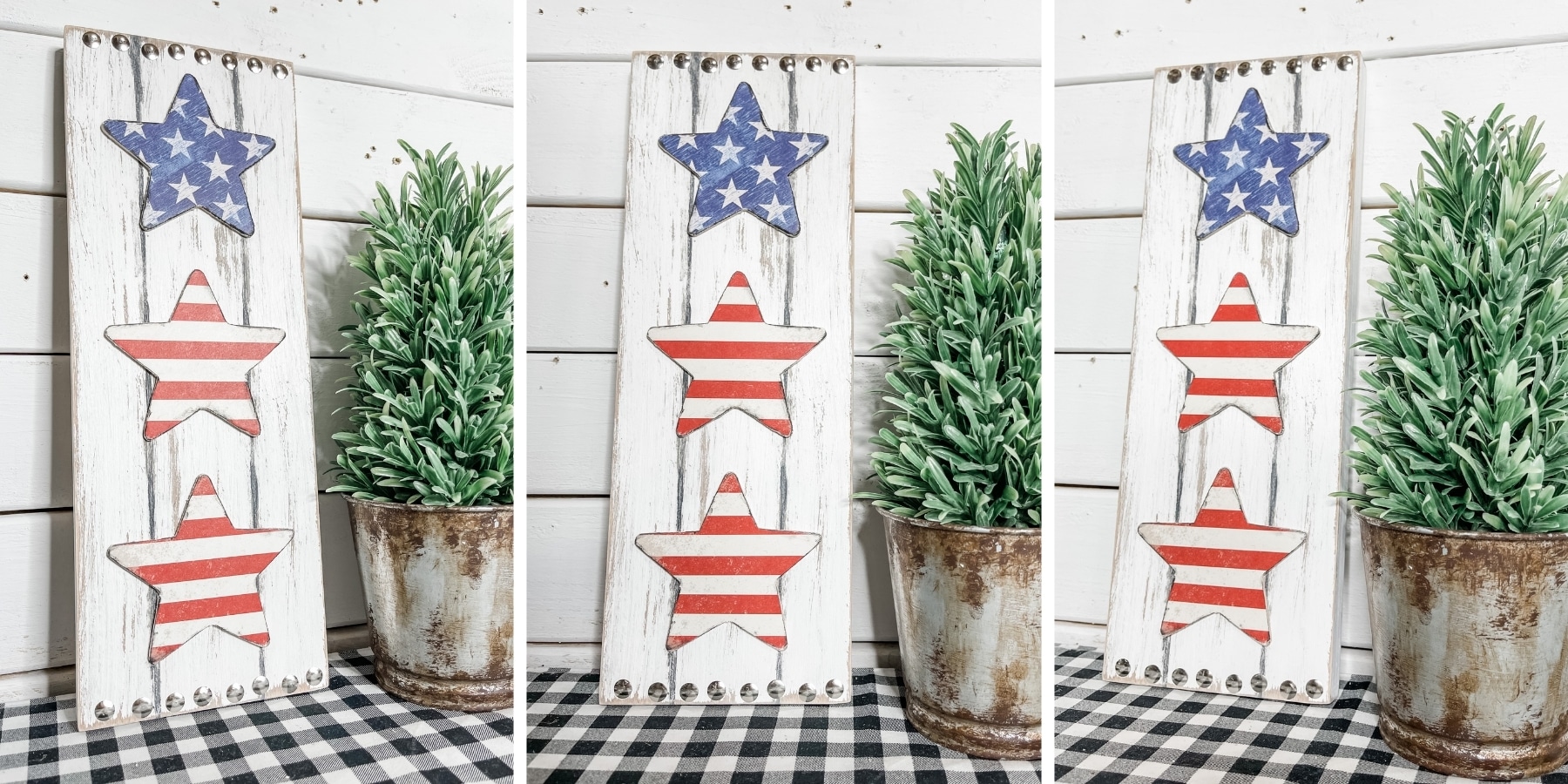 Faux Shiplap DIY Patriotic Decor