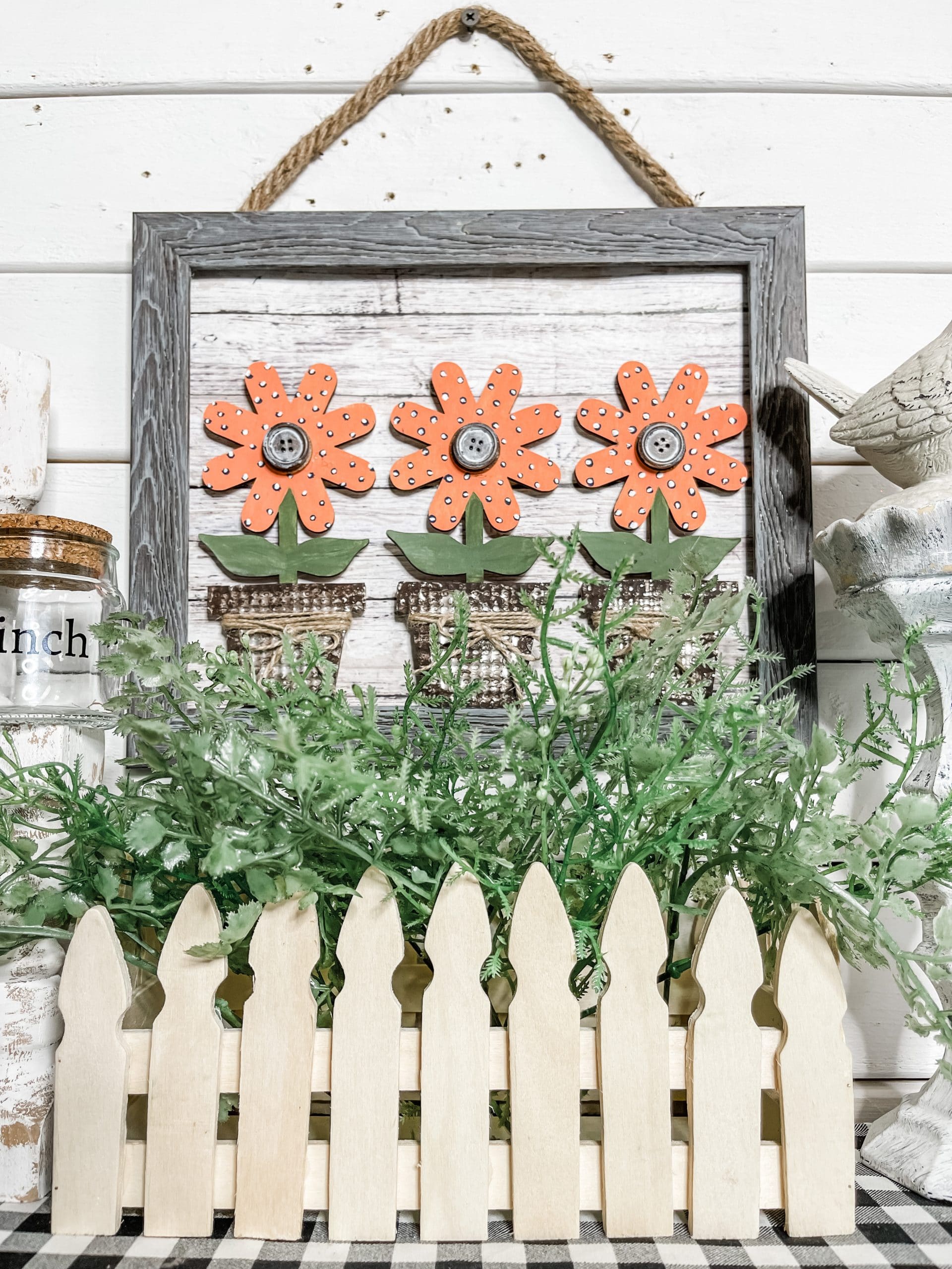 Dollar Tree DIY Orange Flower Decor