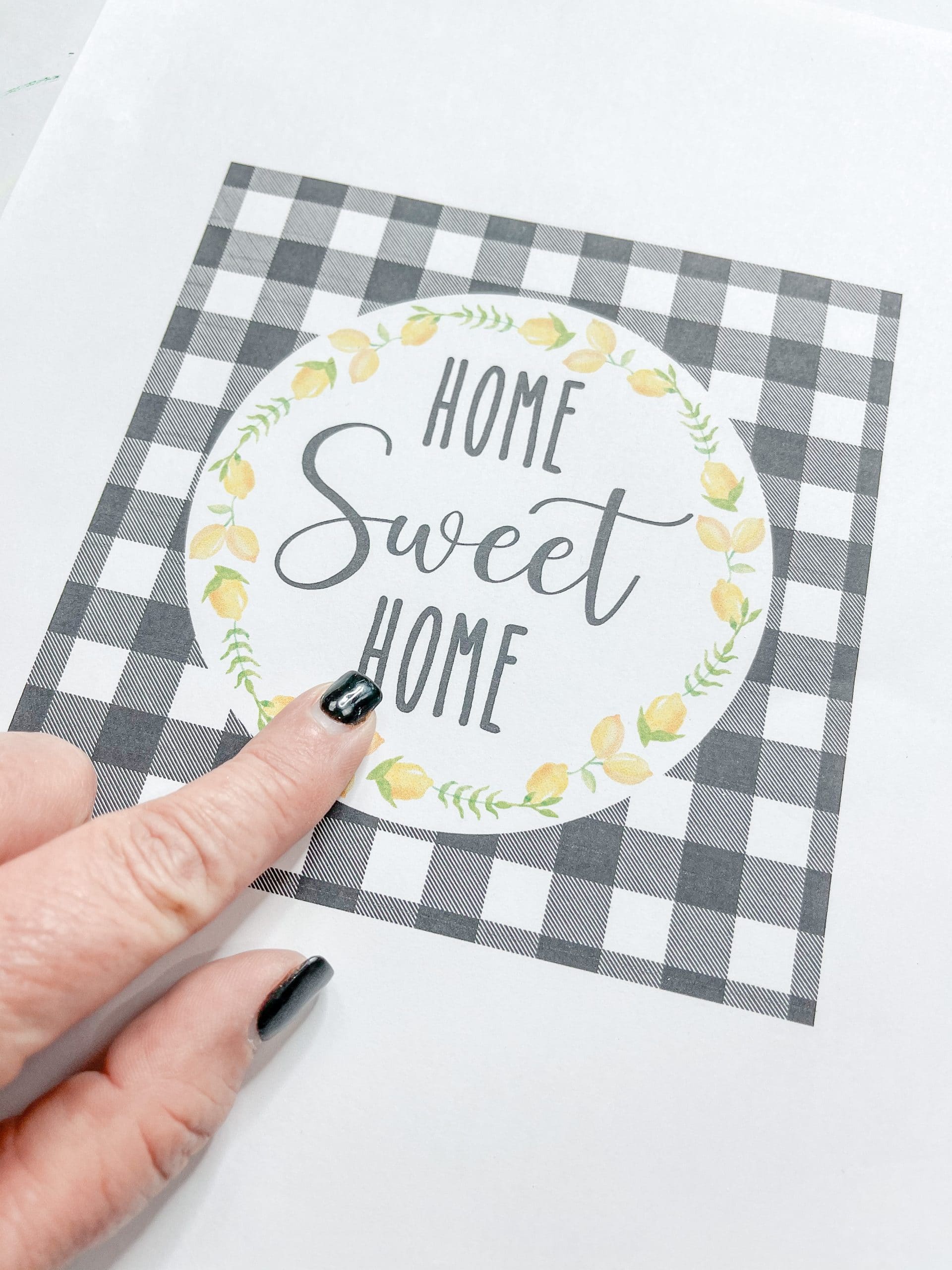 Home Sweet Home Lemon Printable DIY Decor