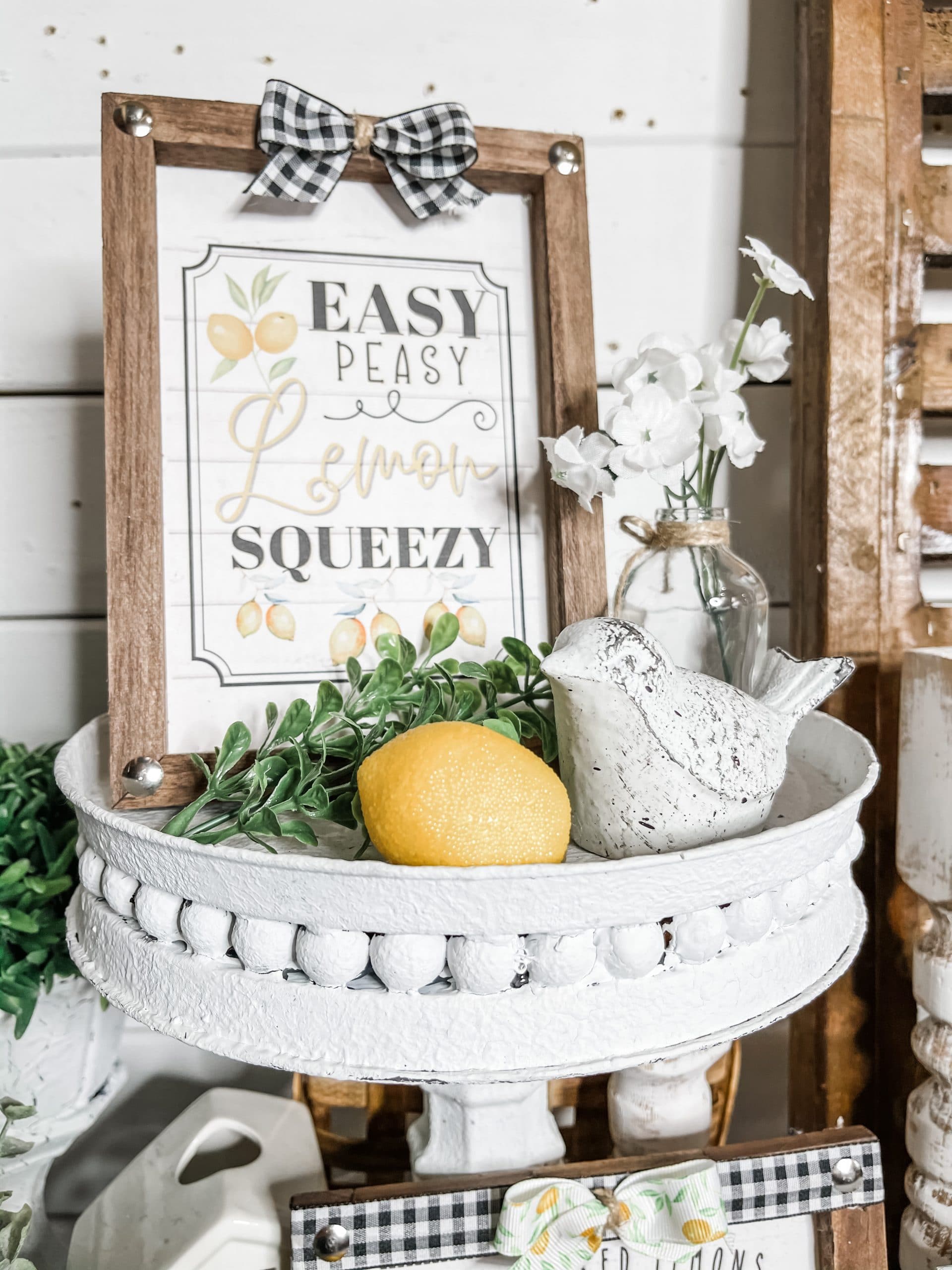 3 Lemon Printable DIY Decor Ideas for a Tiered Tray