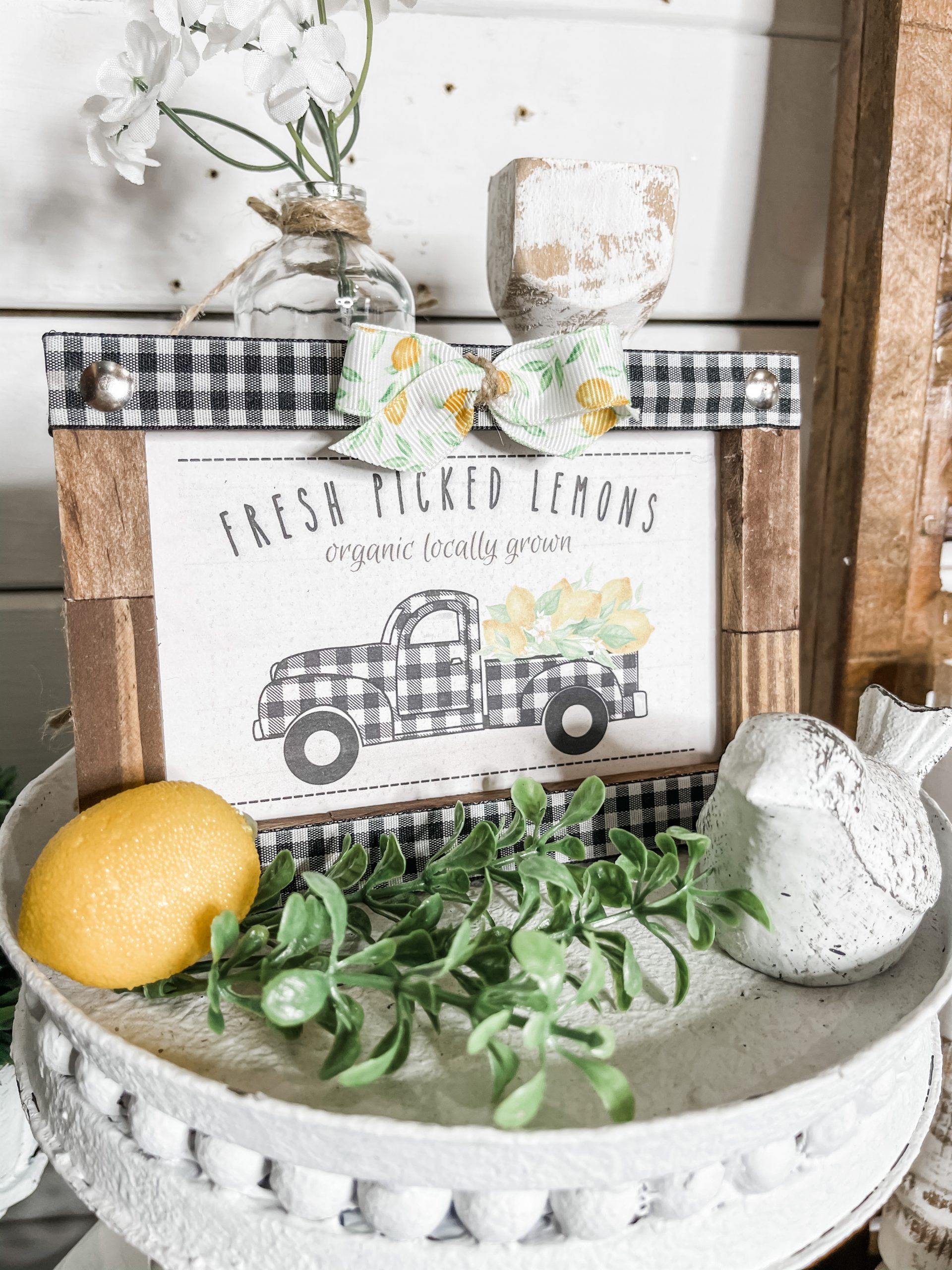 3 Lemon Printable DIY Decor Ideas for a Tiered Tray