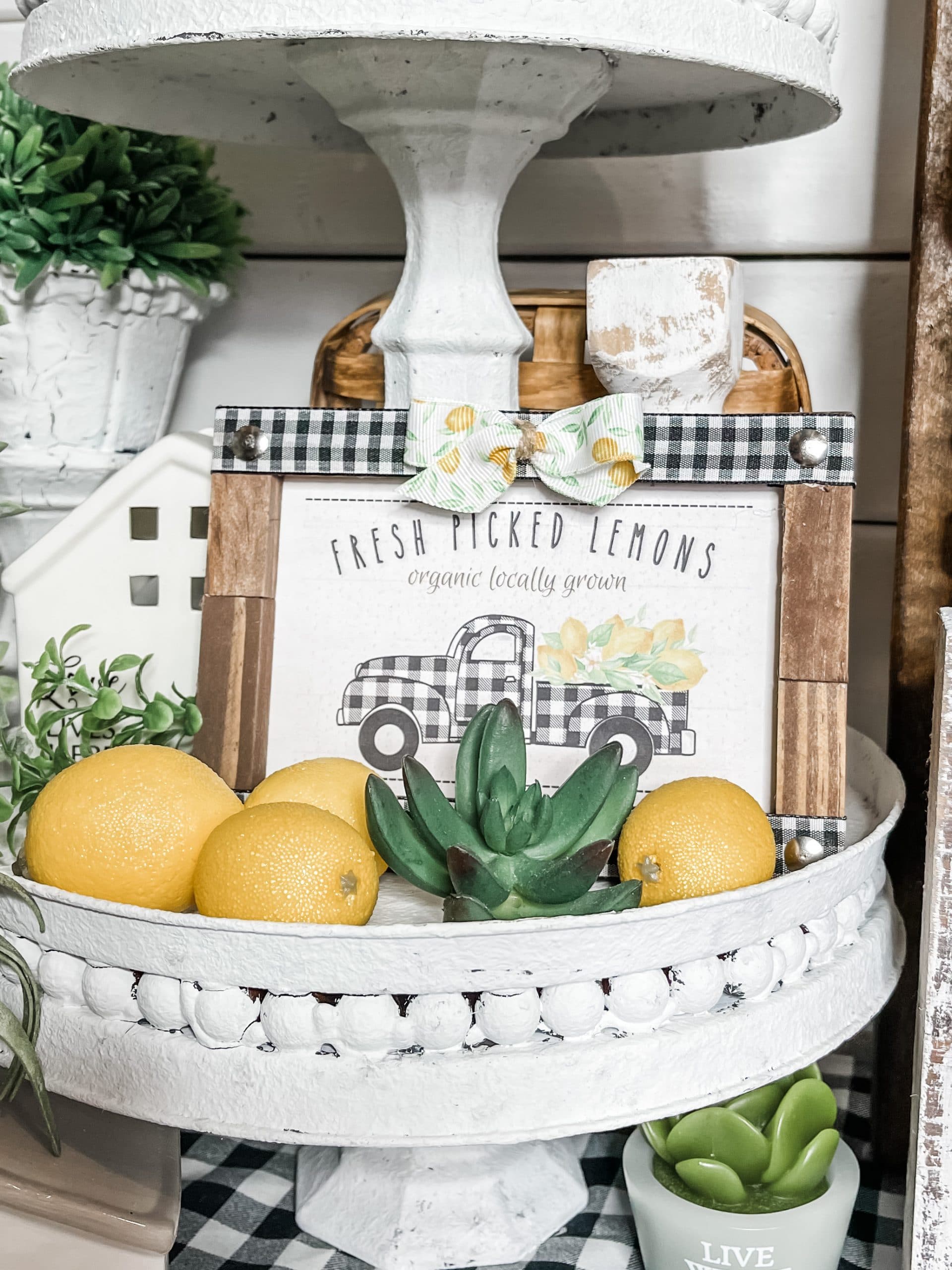 3 Lemon Printable DIY Decor Ideas for a Tiered Tray