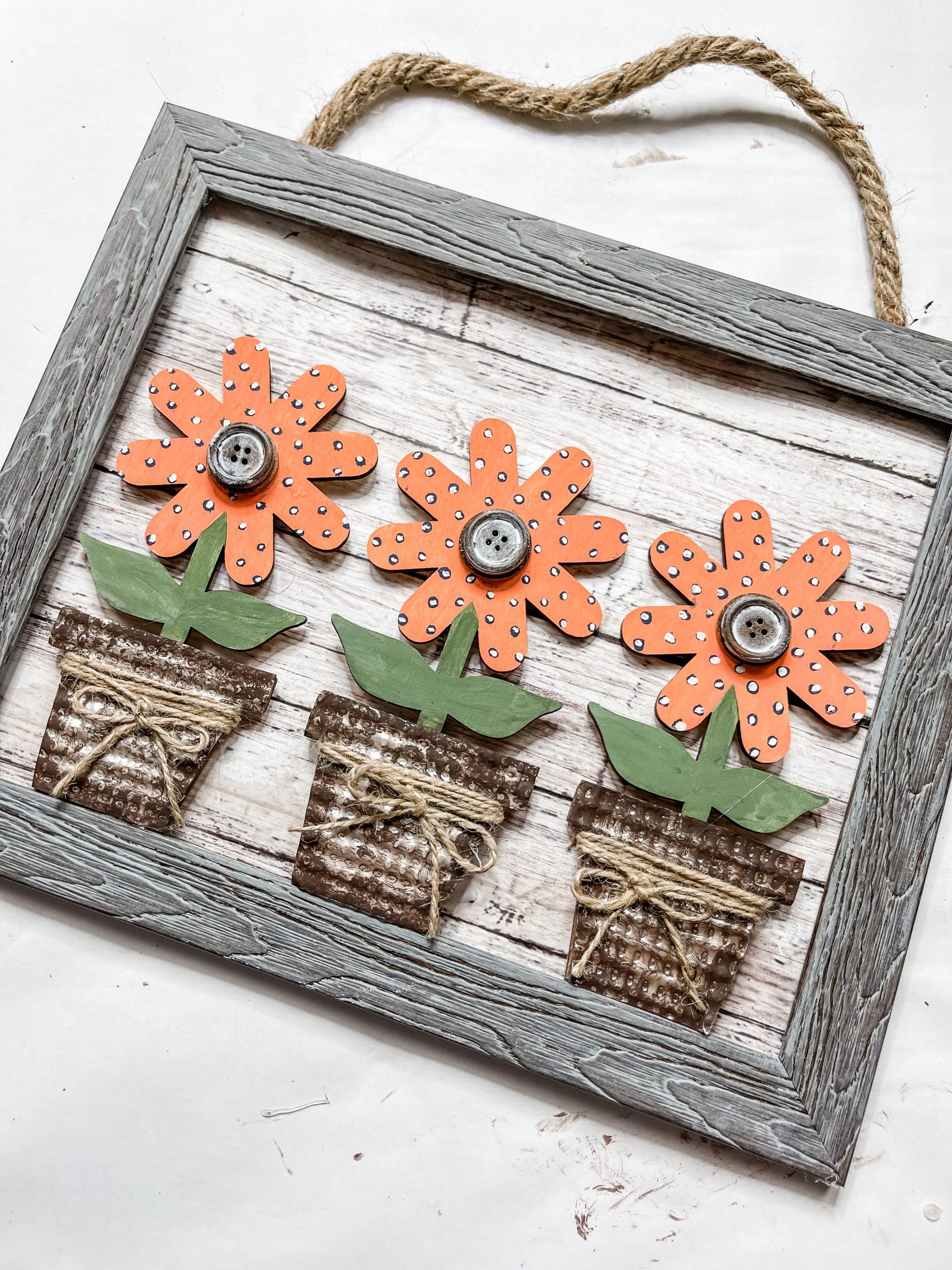 Dollar Tree DIY Orange Flower Decor