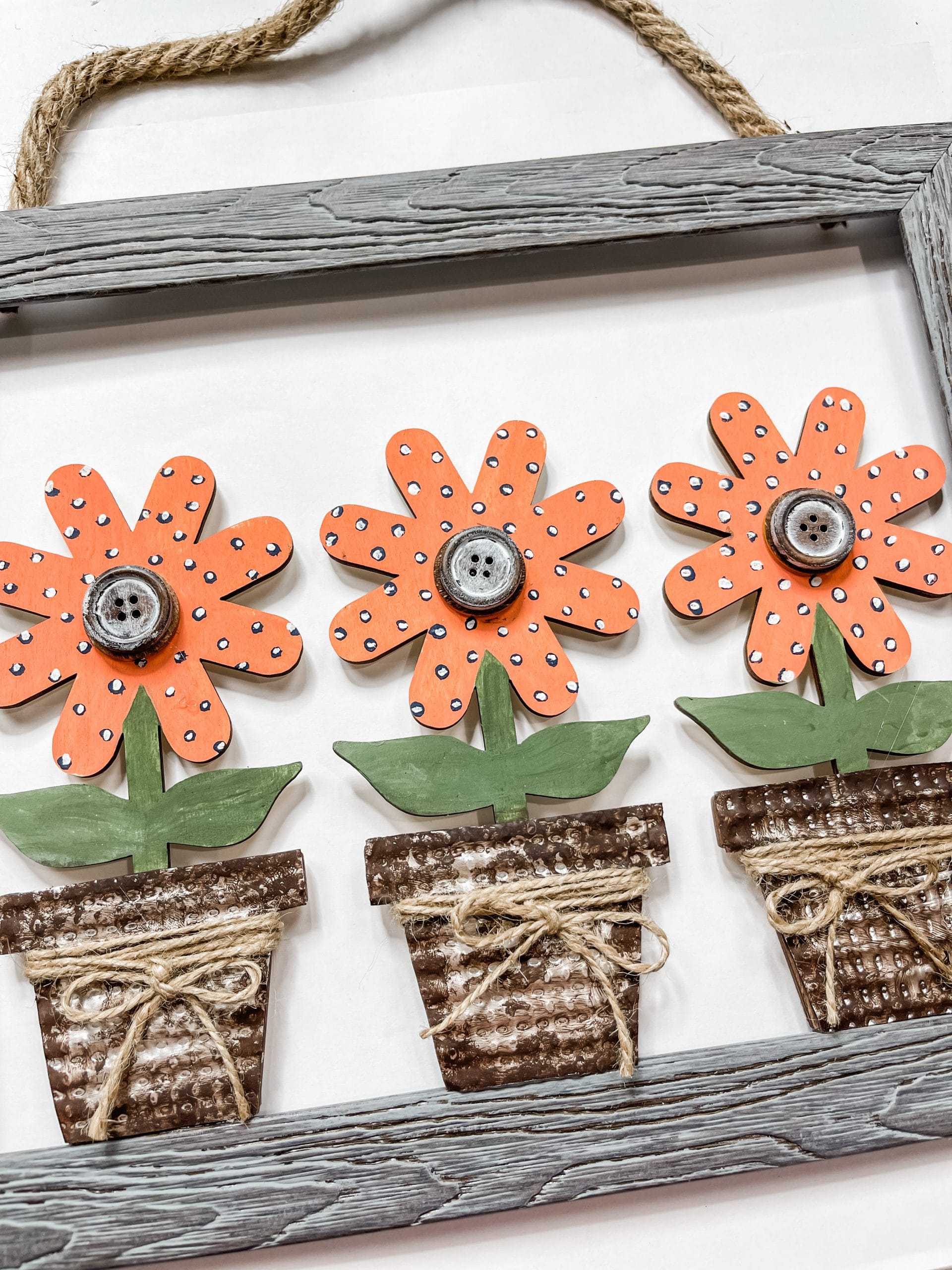 Dollar Tree DIY Orange Flower Decor