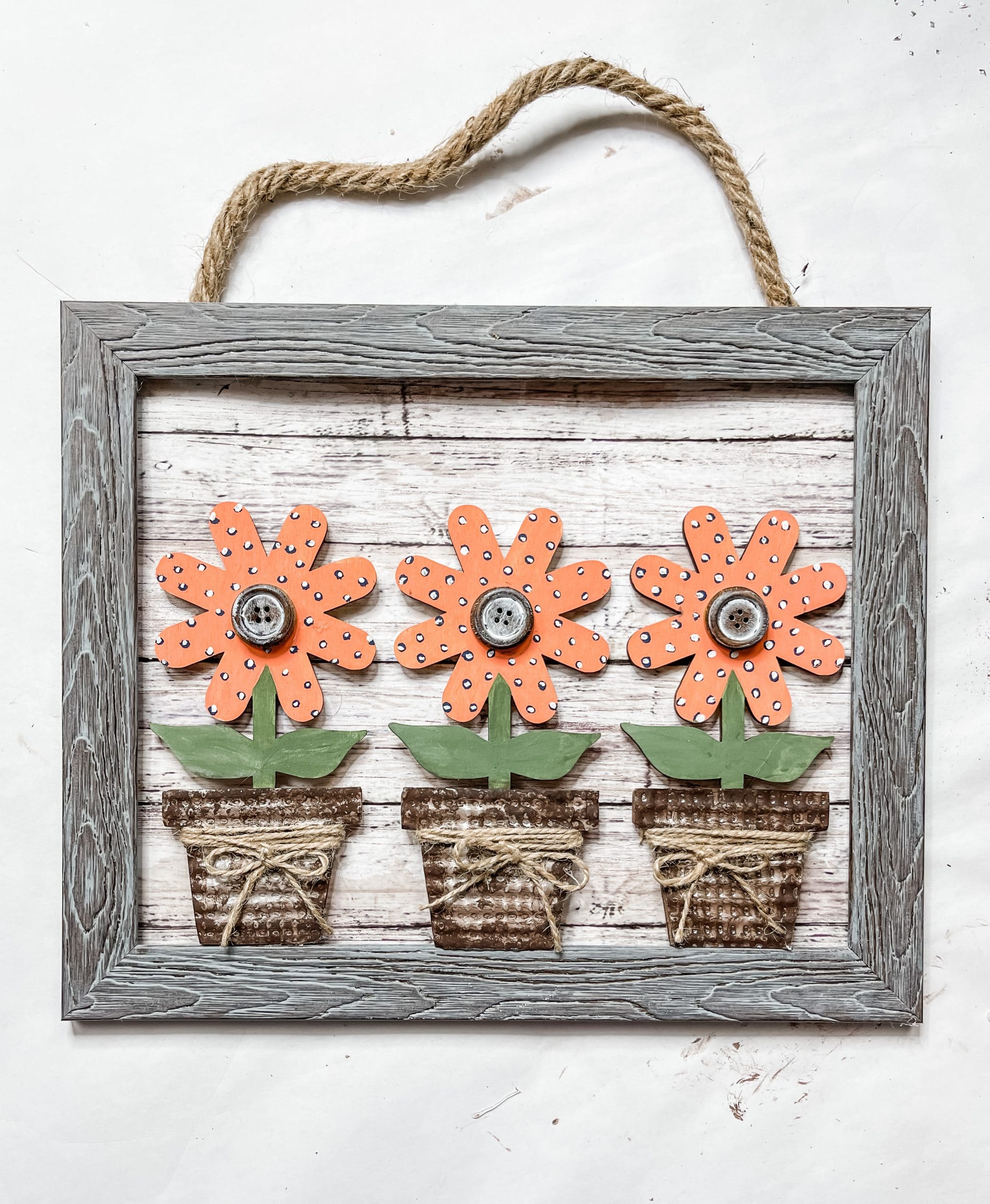 Dollar Tree DIY Orange Flower Decor