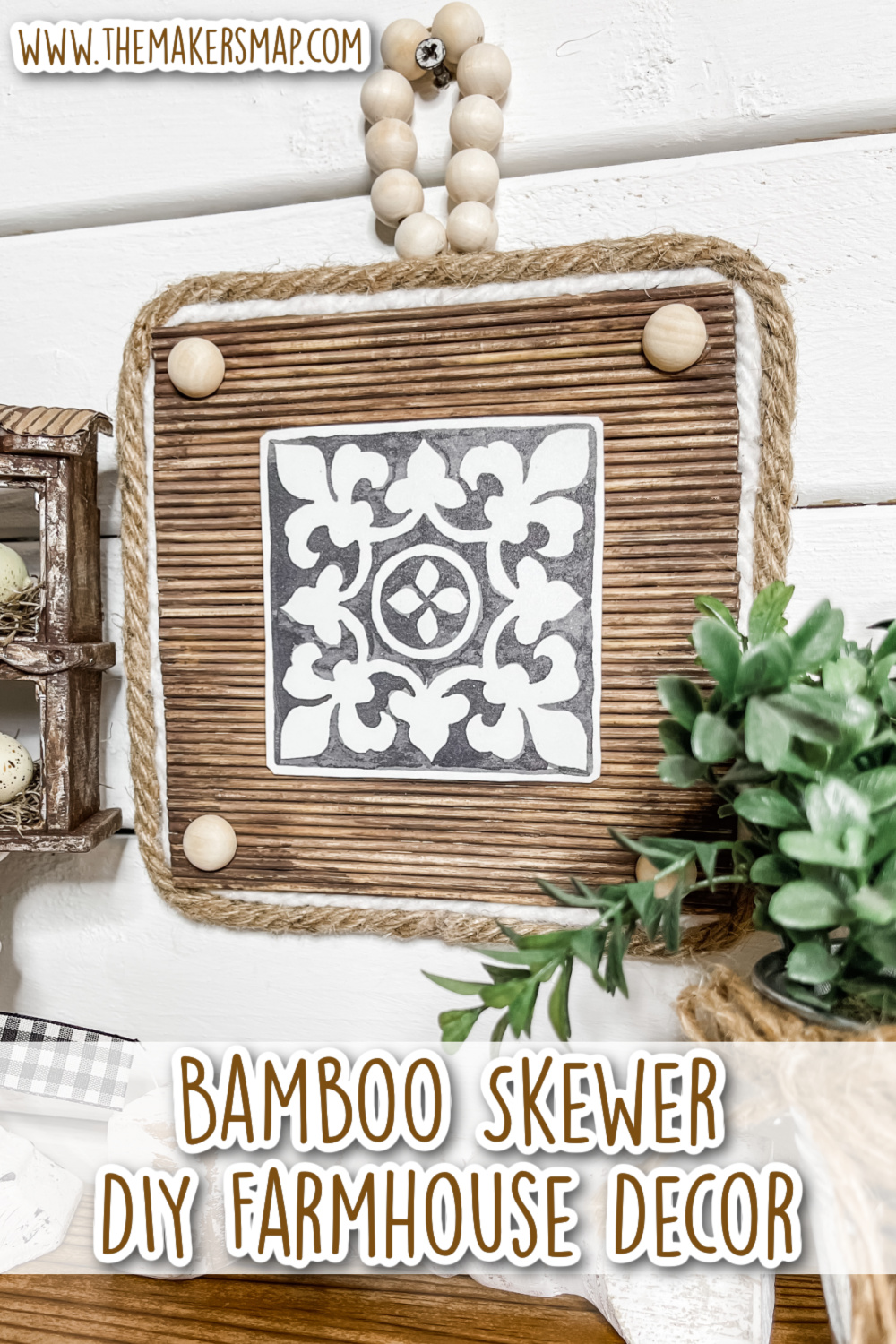 Bamboo Skewer DIY Farmhouse Decor