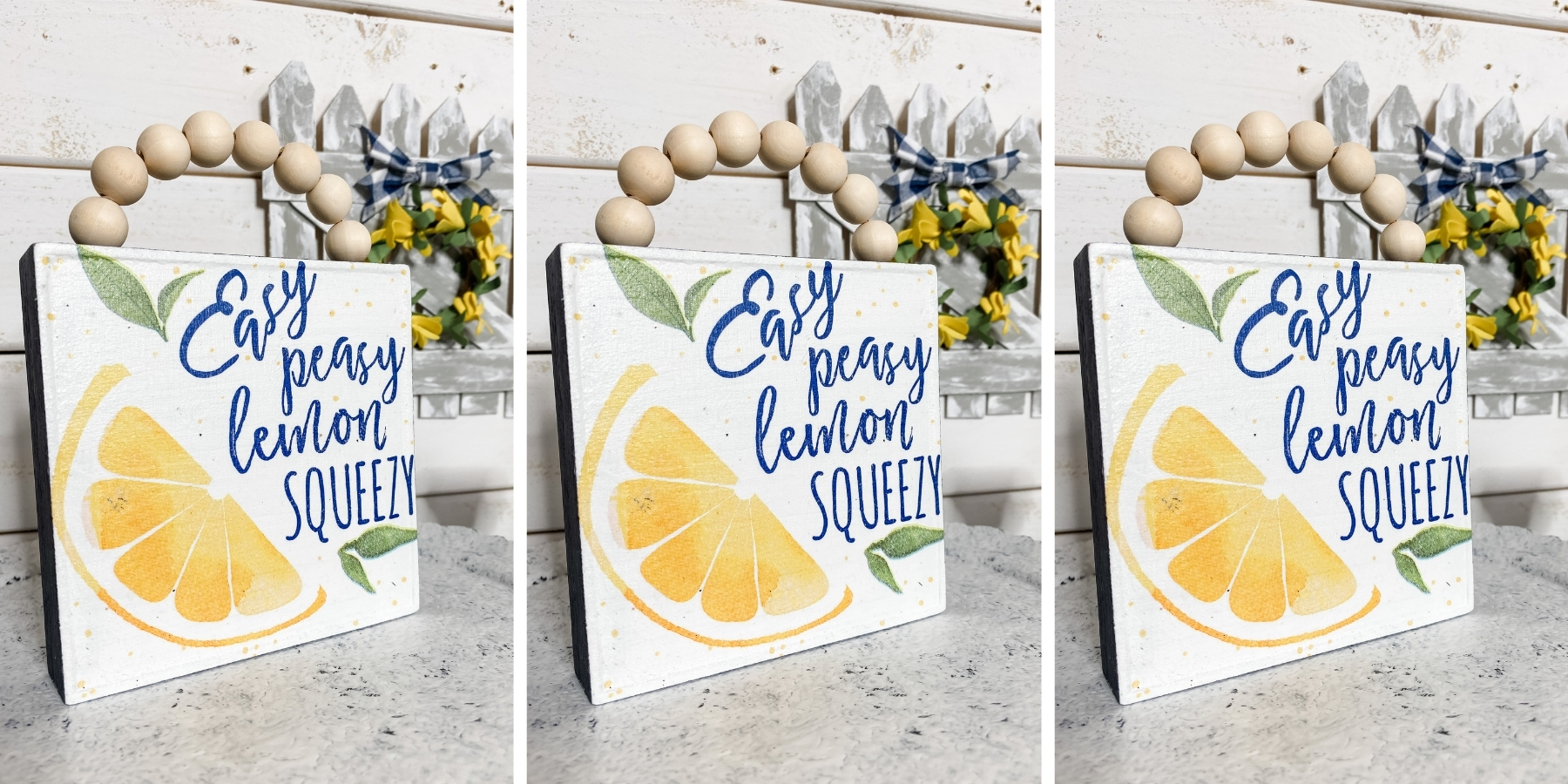 Easy Peasy Lemon Squeezy Napkin DIY Decor