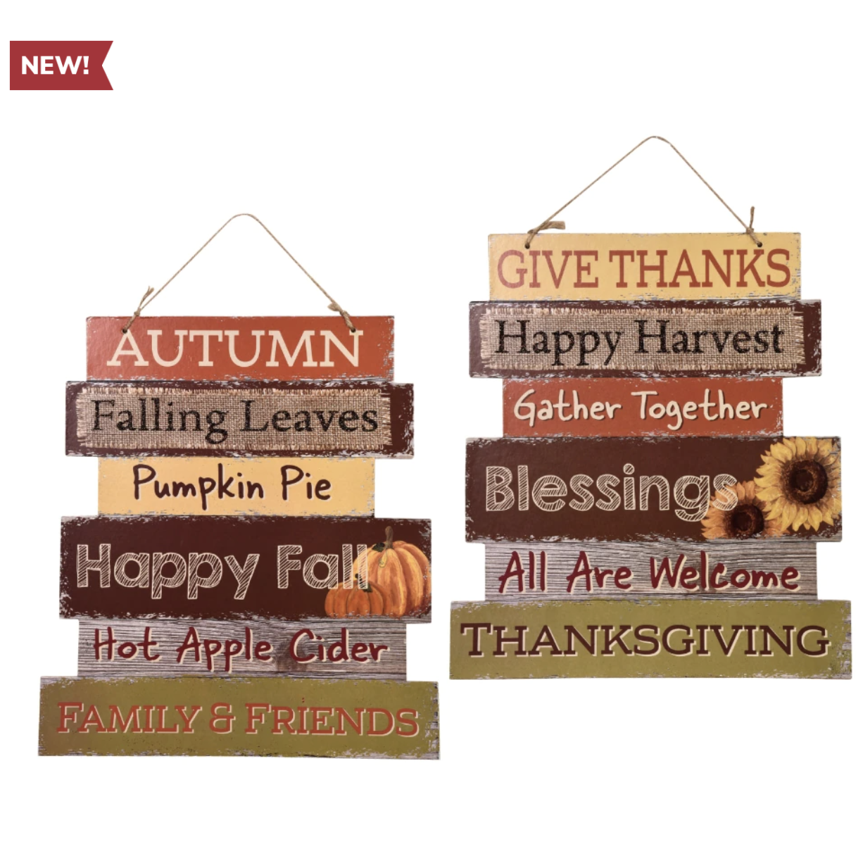 9.5 in Thankful Harvest Welcome Metal Harvest Inspirational Wall Words 