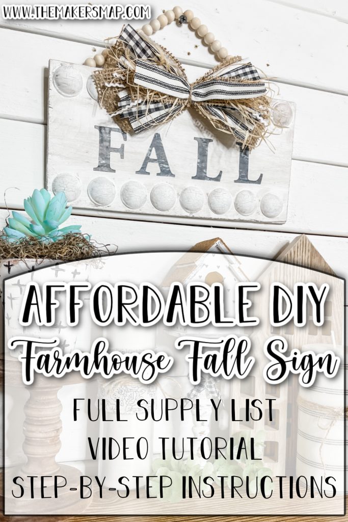 Affordable DIY Farmhouse Fall Sign - Easy DIY Fall Home Decor Tutorial