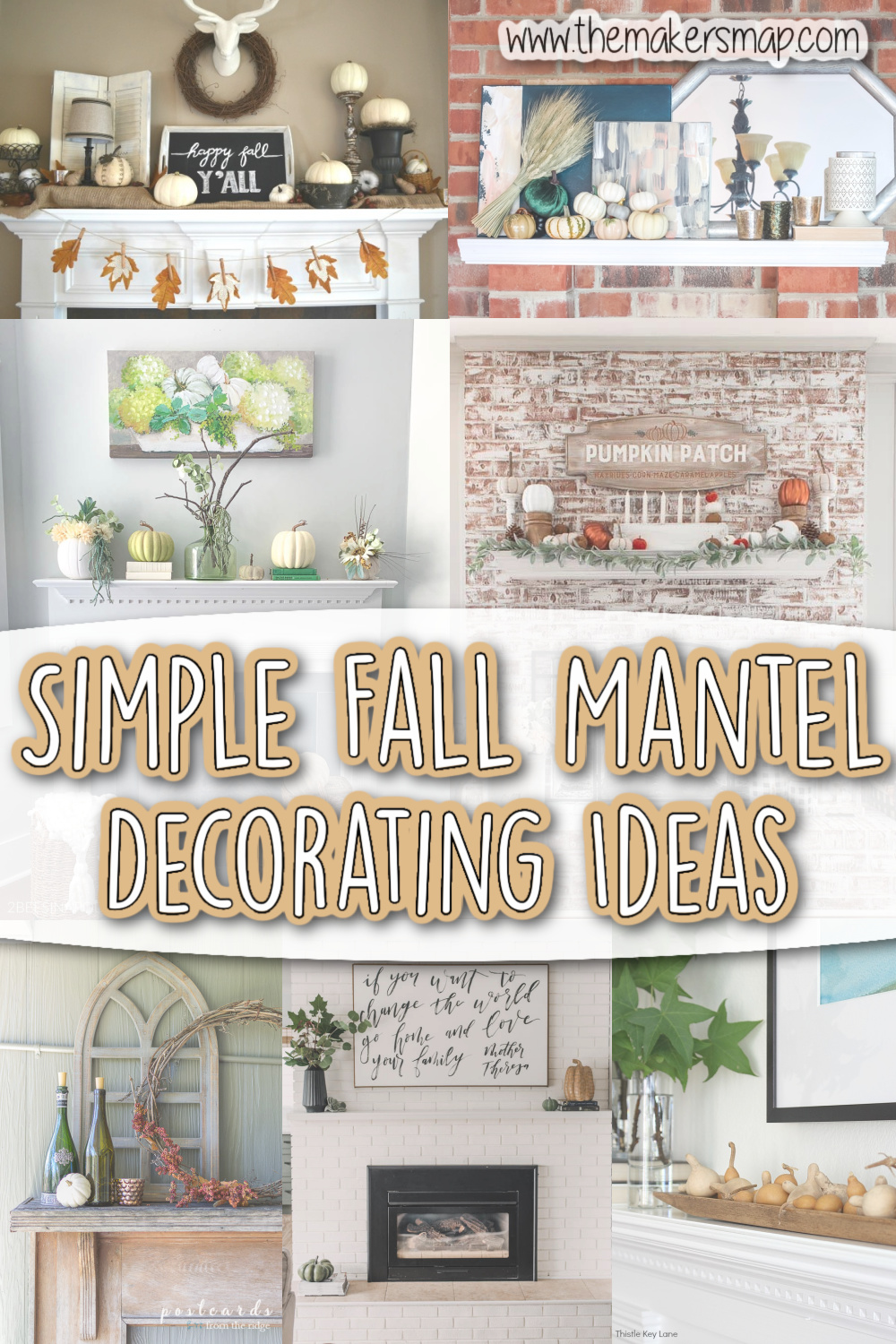 Simple Fall Mantel Decor Ideas