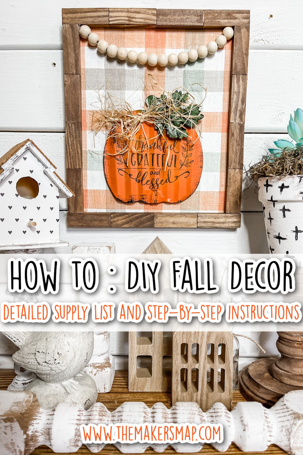 DIY Fall Pumpkin Rustic Home Decor