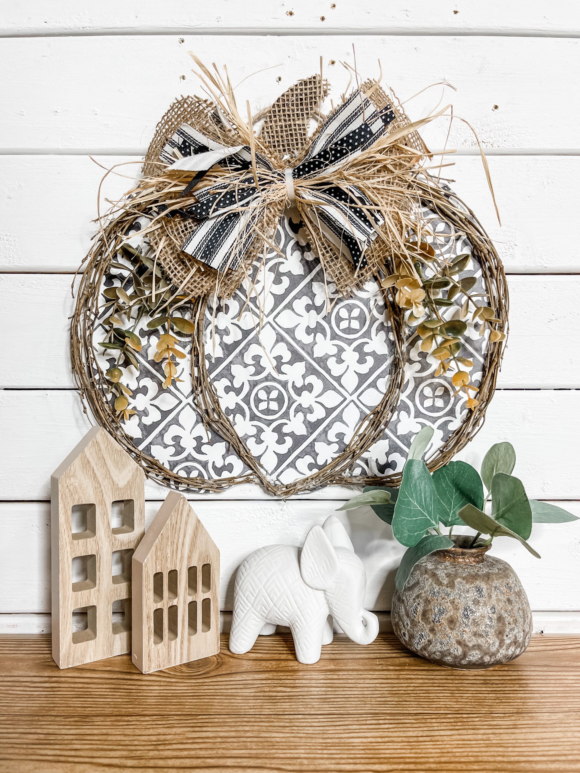 Hobby Lobby Placemat DIY Pumpkin Door Hanger