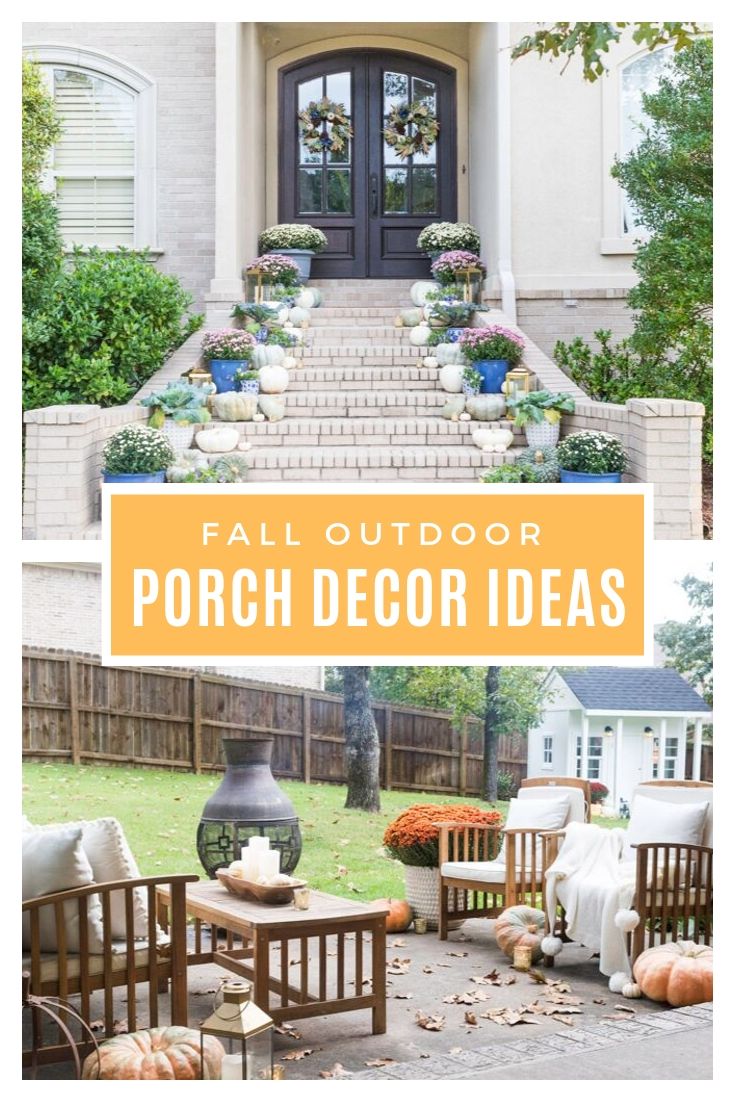 Front Porch and Outdoor Fall Decor Ideas