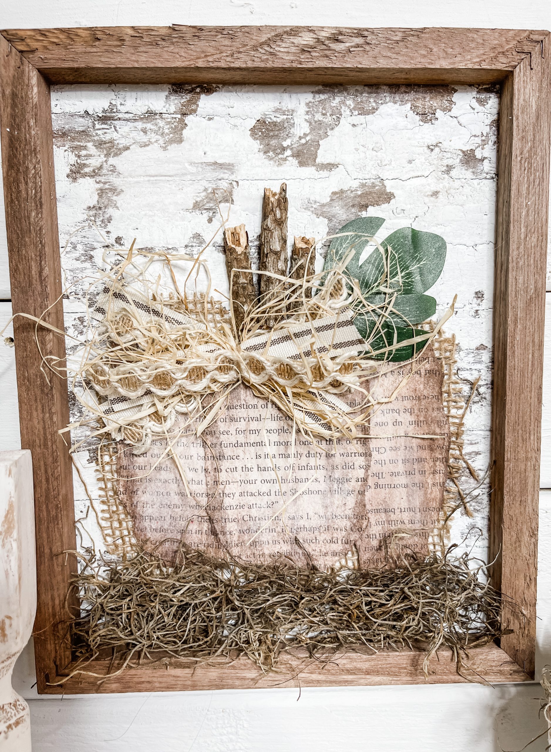 DIY Book Page Pumpkin - Vintage Inspired Fall Decor