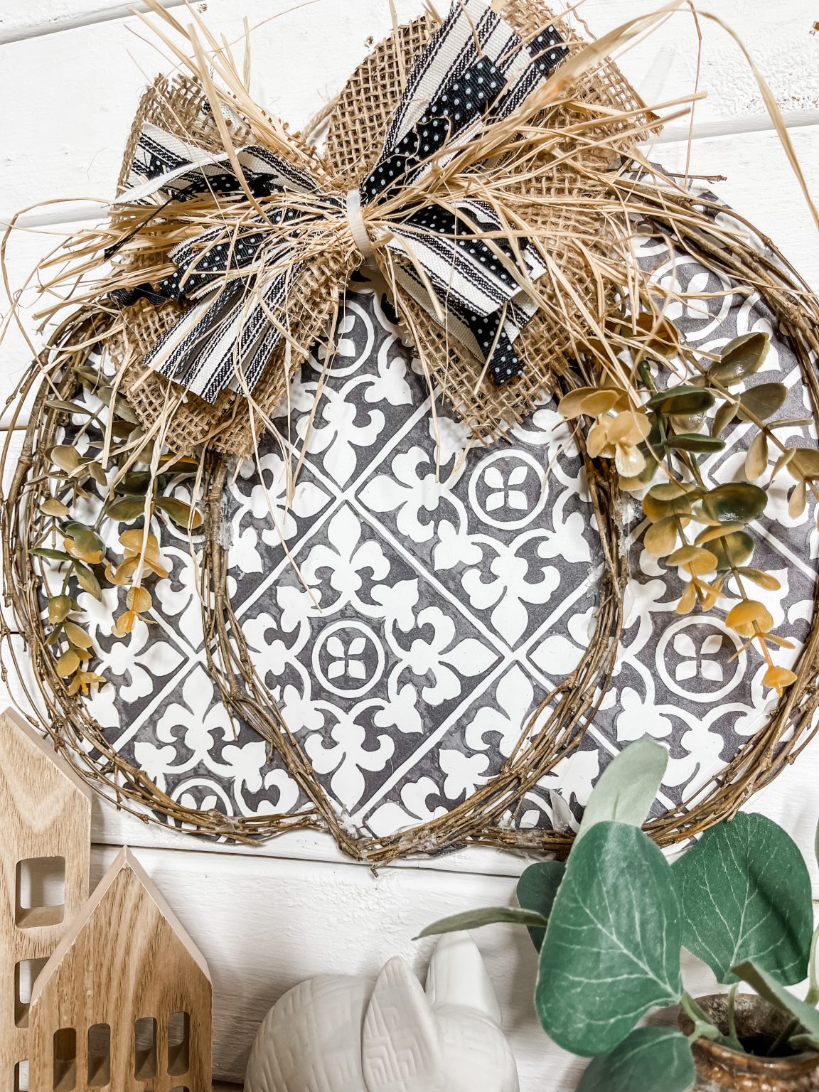 Hobby Lobby Placemat DIY Pumpkin Door Hanger