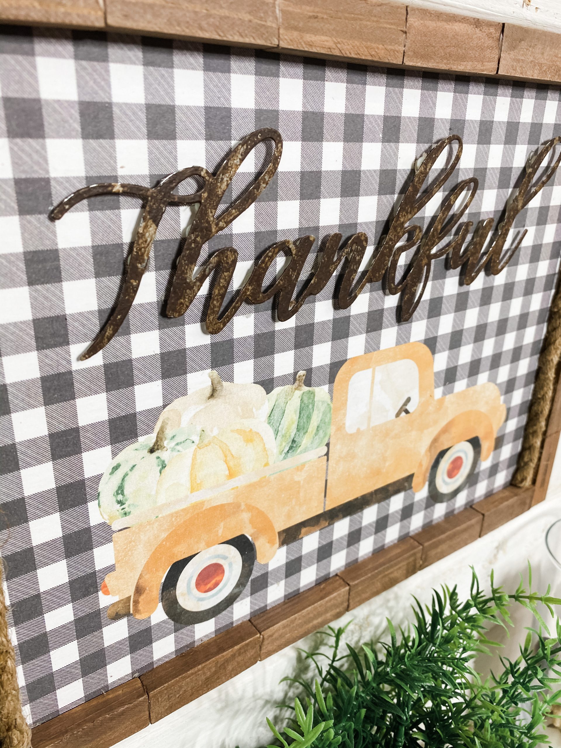 Thankful Sign with Fall Truck Printable