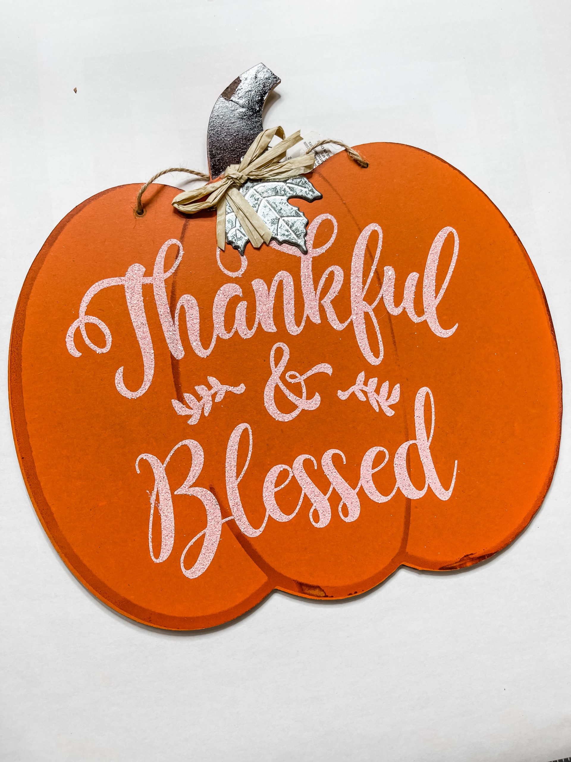 Hobby Lobby Placemat DIY Pumpkin Door Hanger