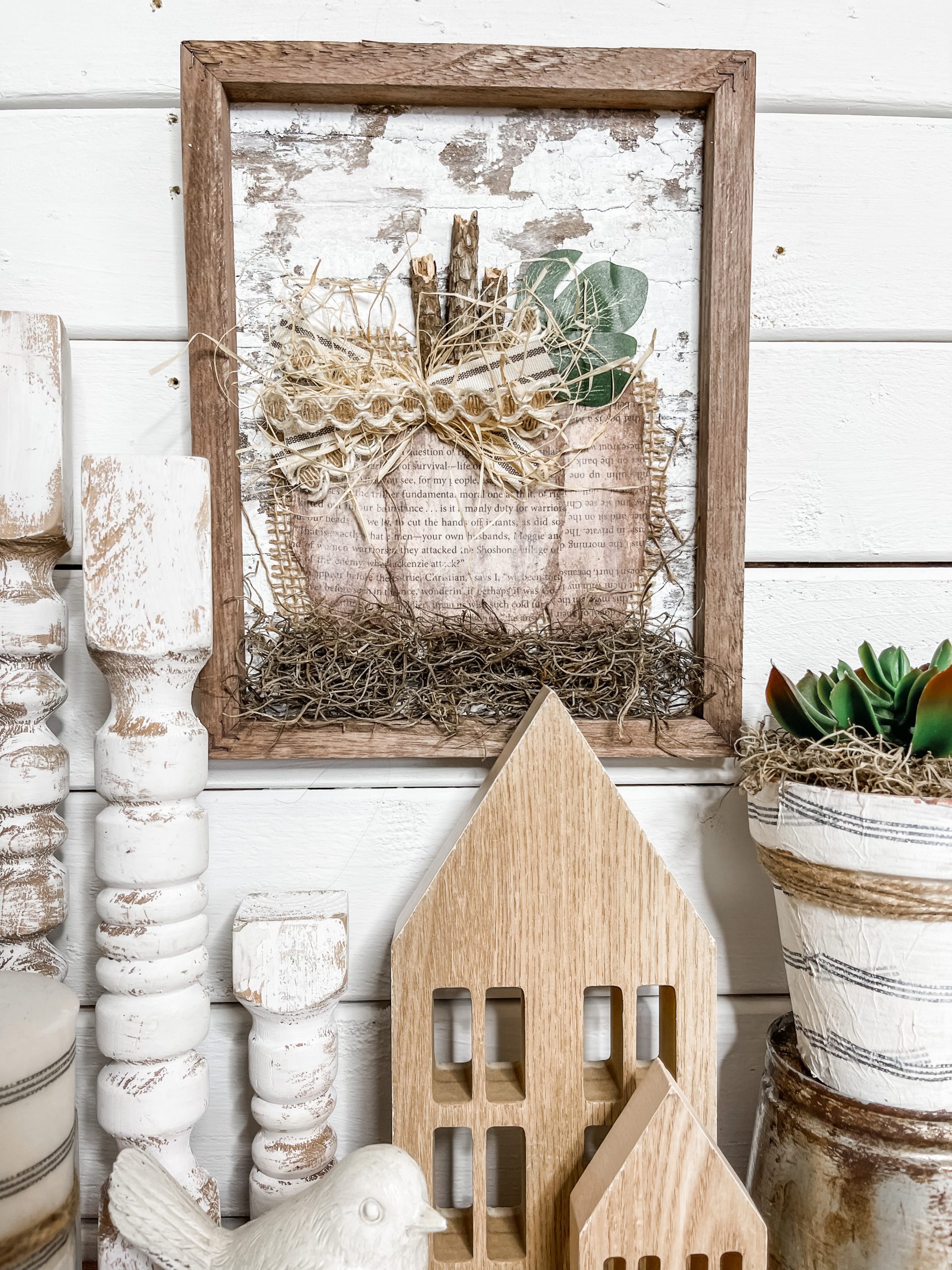 DIY Book Page Pumpkin - Vintage Inspired Fall Decor