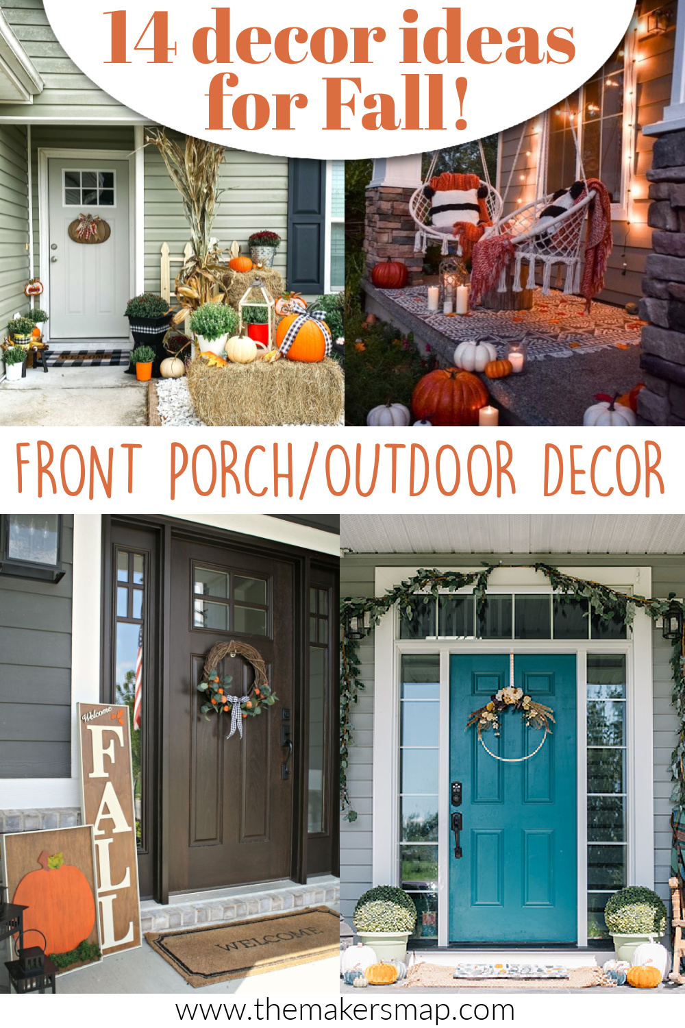 Front Porch and Outdoor Fall Decor Ideas