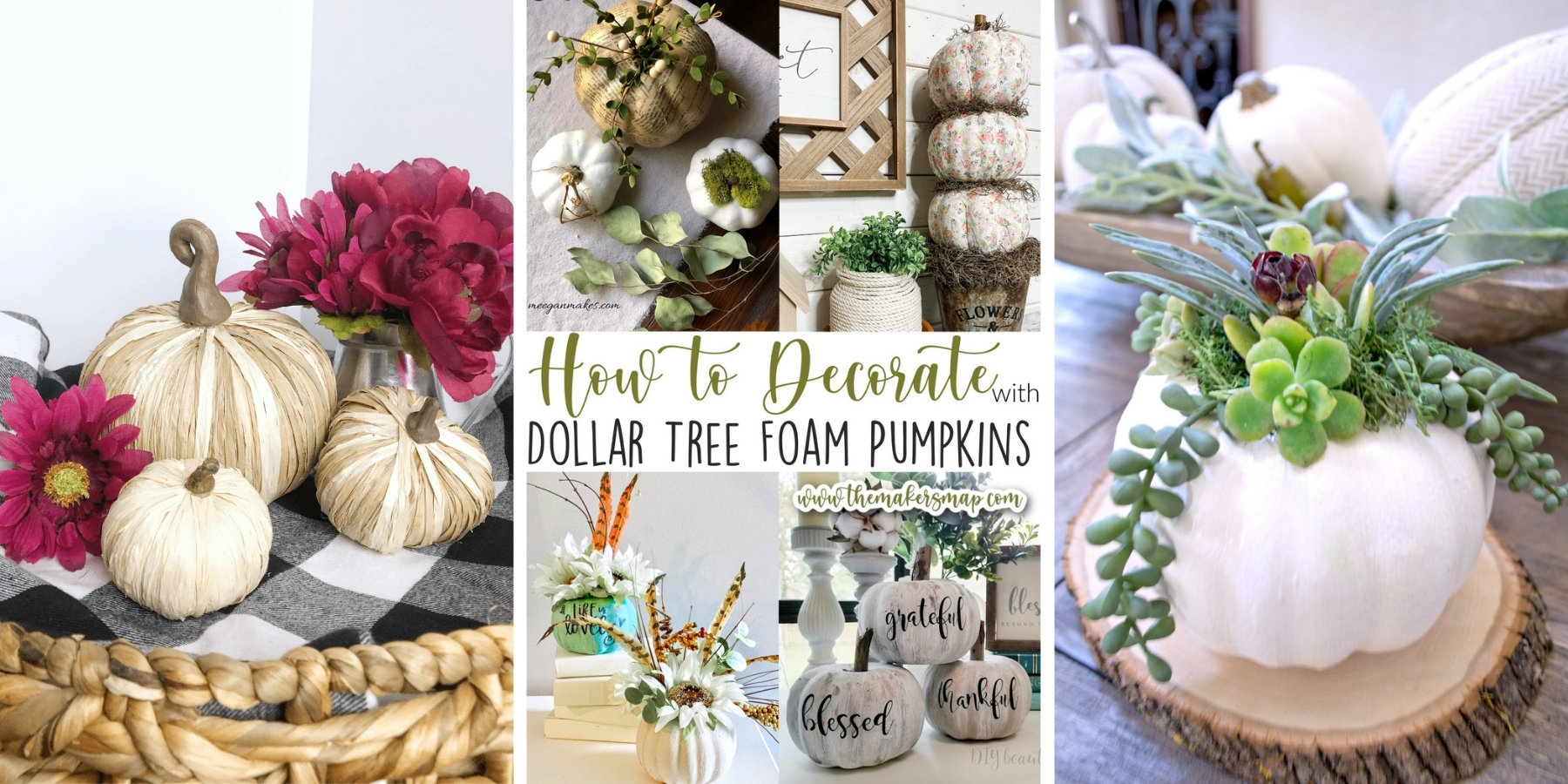 How to Decorate with Dollar Tree Foam Pumpkins