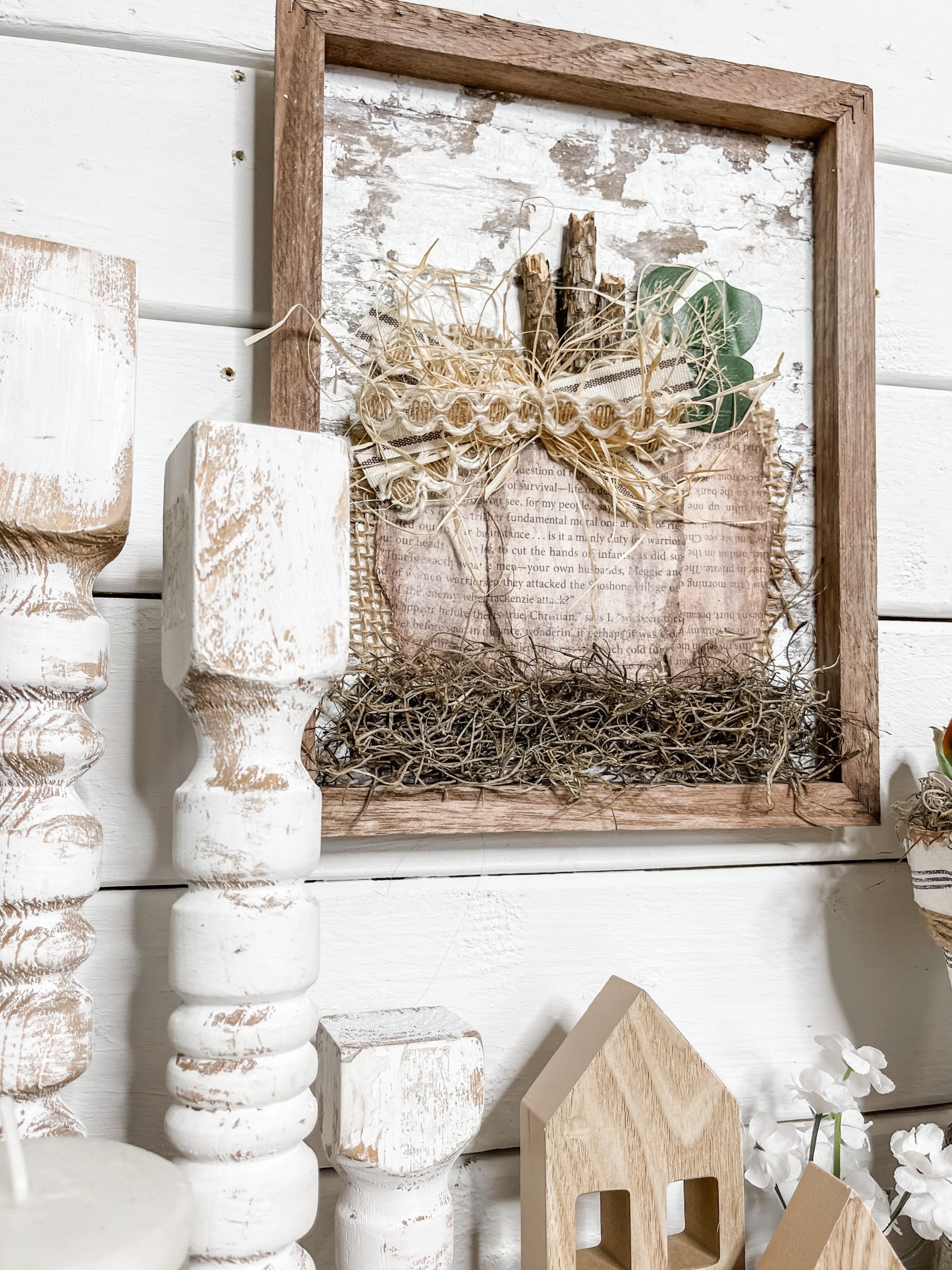 DIY Book Page Pumpkin - Vintage Inspired Fall Decor