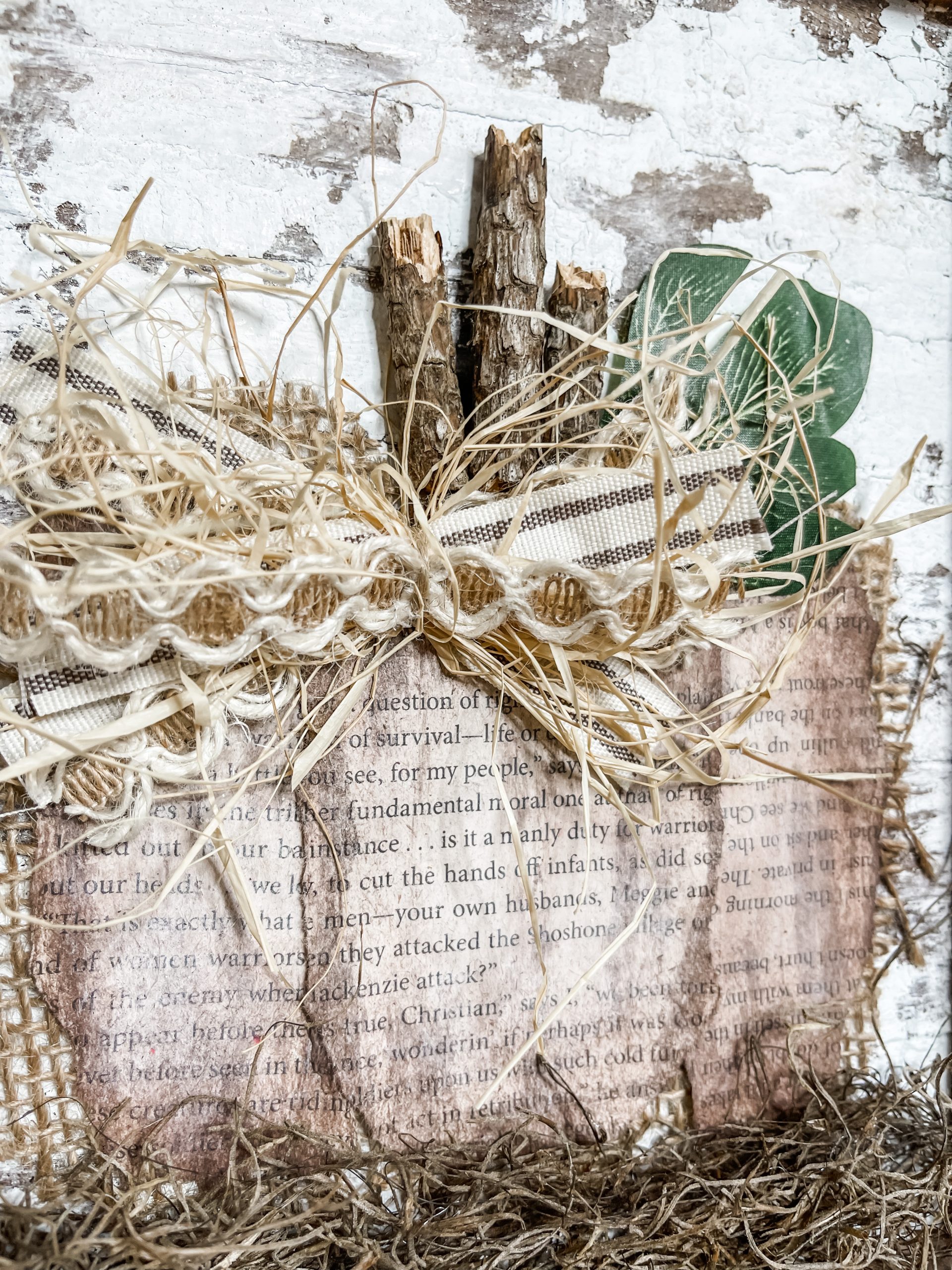 DIY Book Page Pumpkin - Vintage Inspired Fall Decor