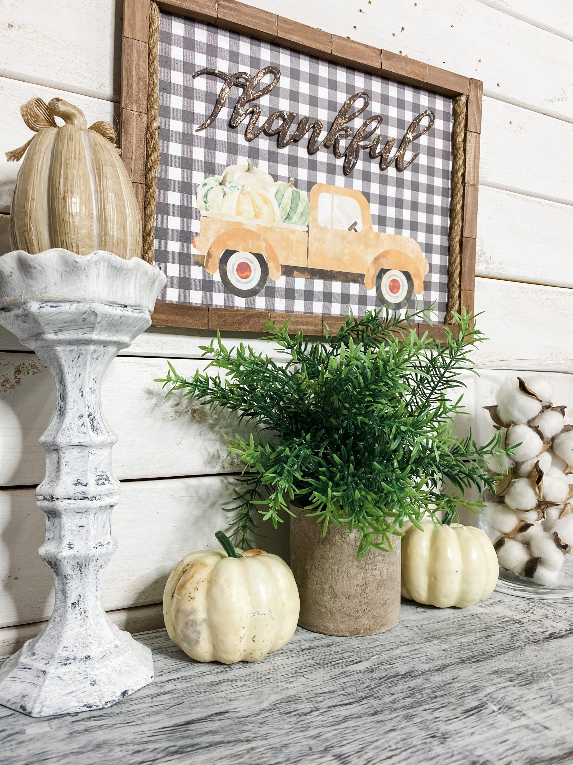 Thankful Sign with Fall Truck Printable