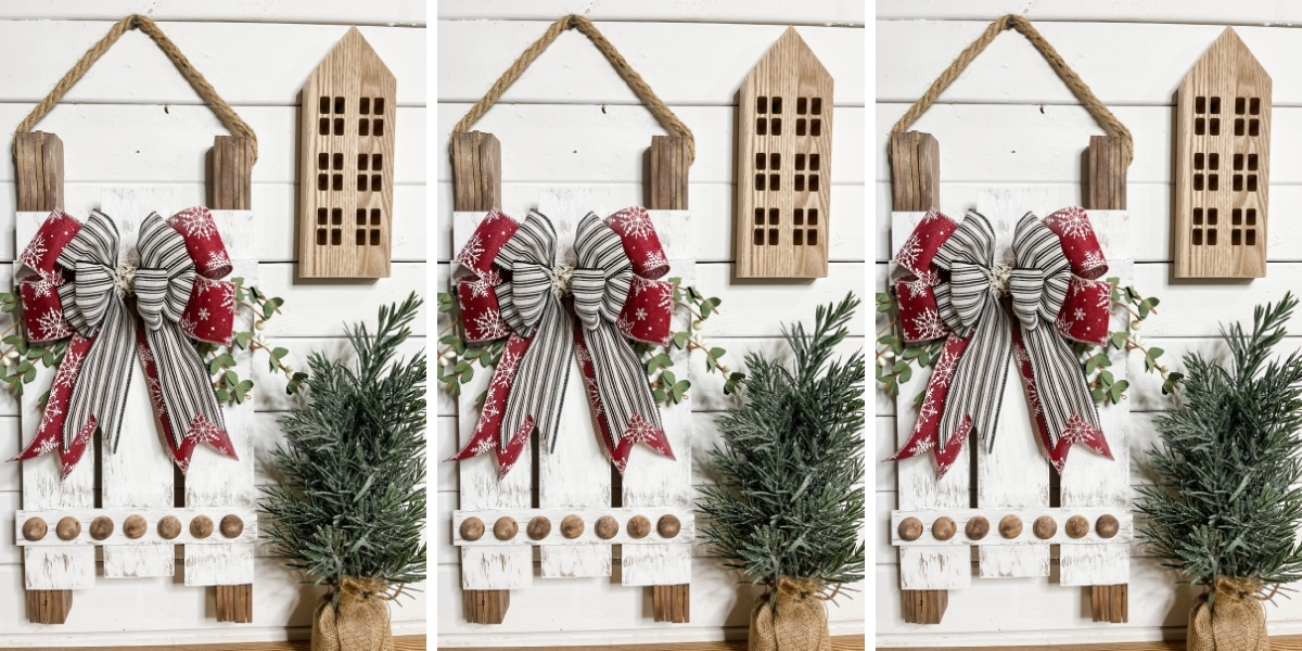 DIY Decorative Christmas Sled