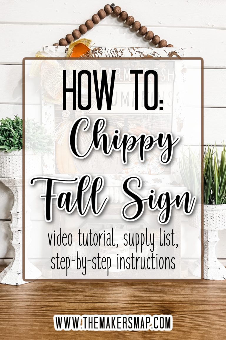 DIY Chippy Farm Fresh Pumpkins Sign - Affordable Home Decor Tutorial