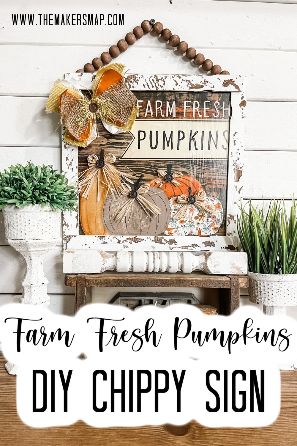 DIY Chippy Farm Fresh Pumpkins Sign