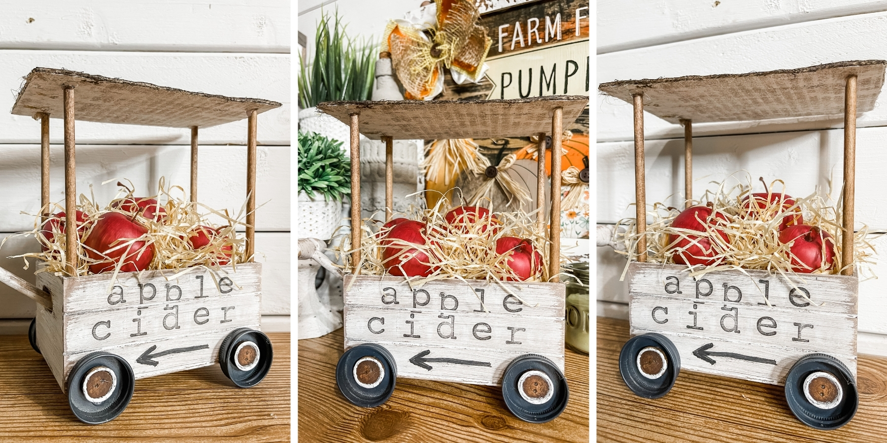 DIY Decorative Apple Cider Cart