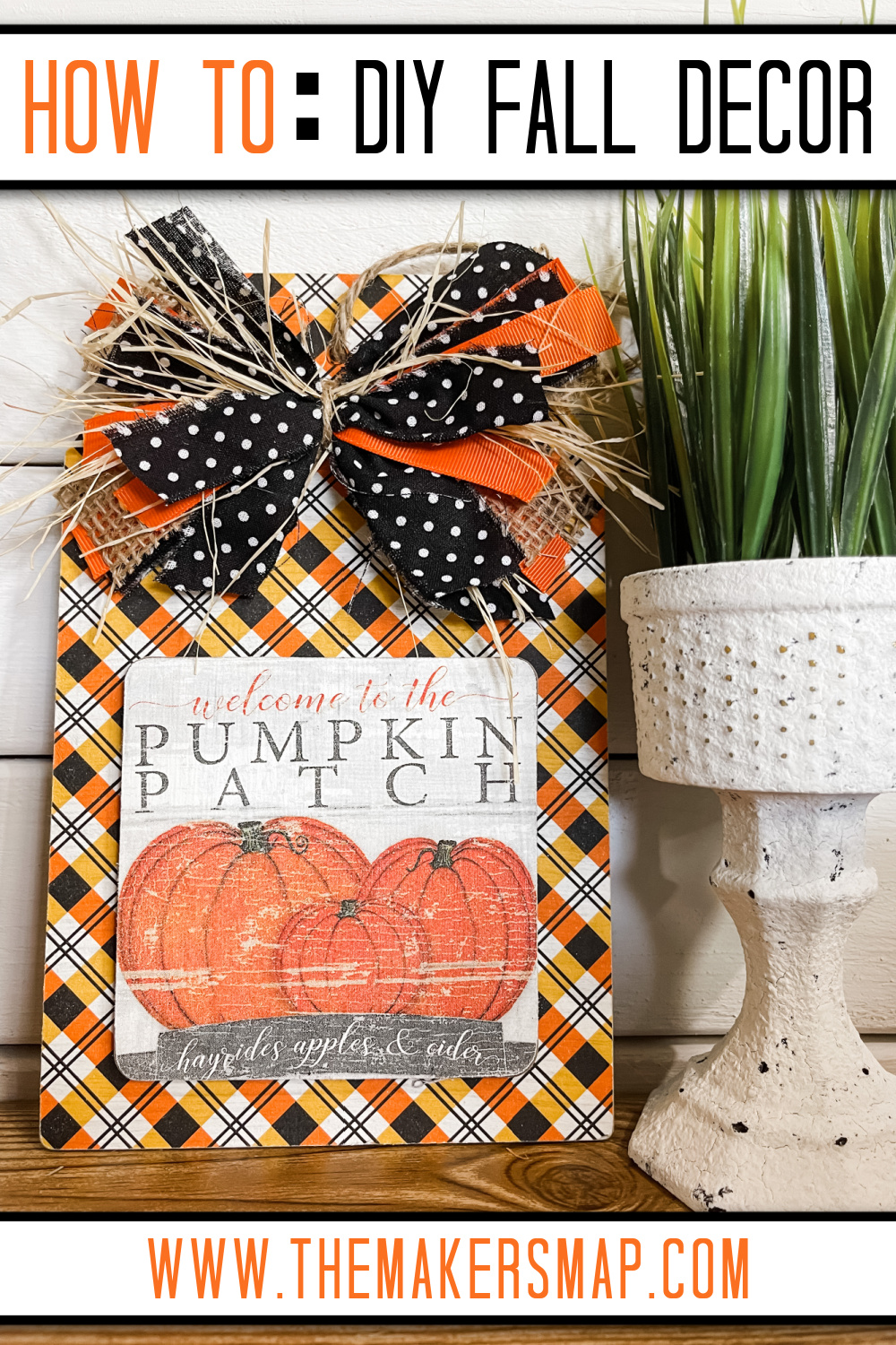 DIY Pumpkin Patch Sign with Napkins