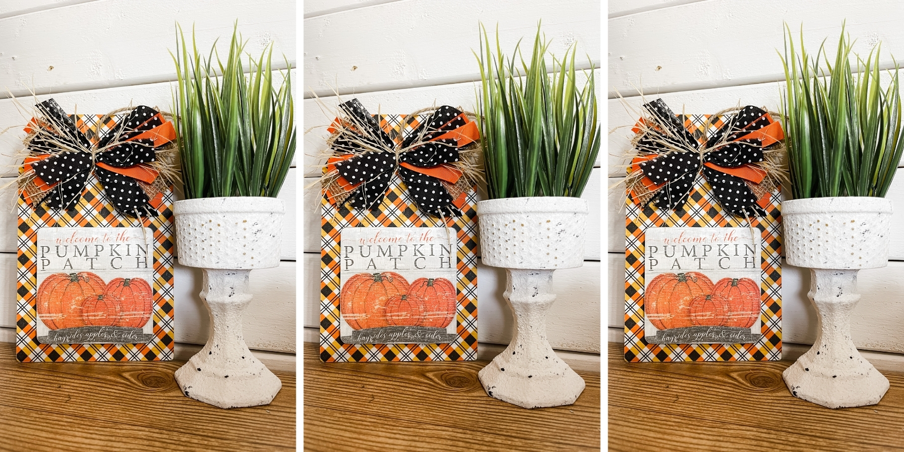 DIY Pumpkin Patch Sign with Napkins