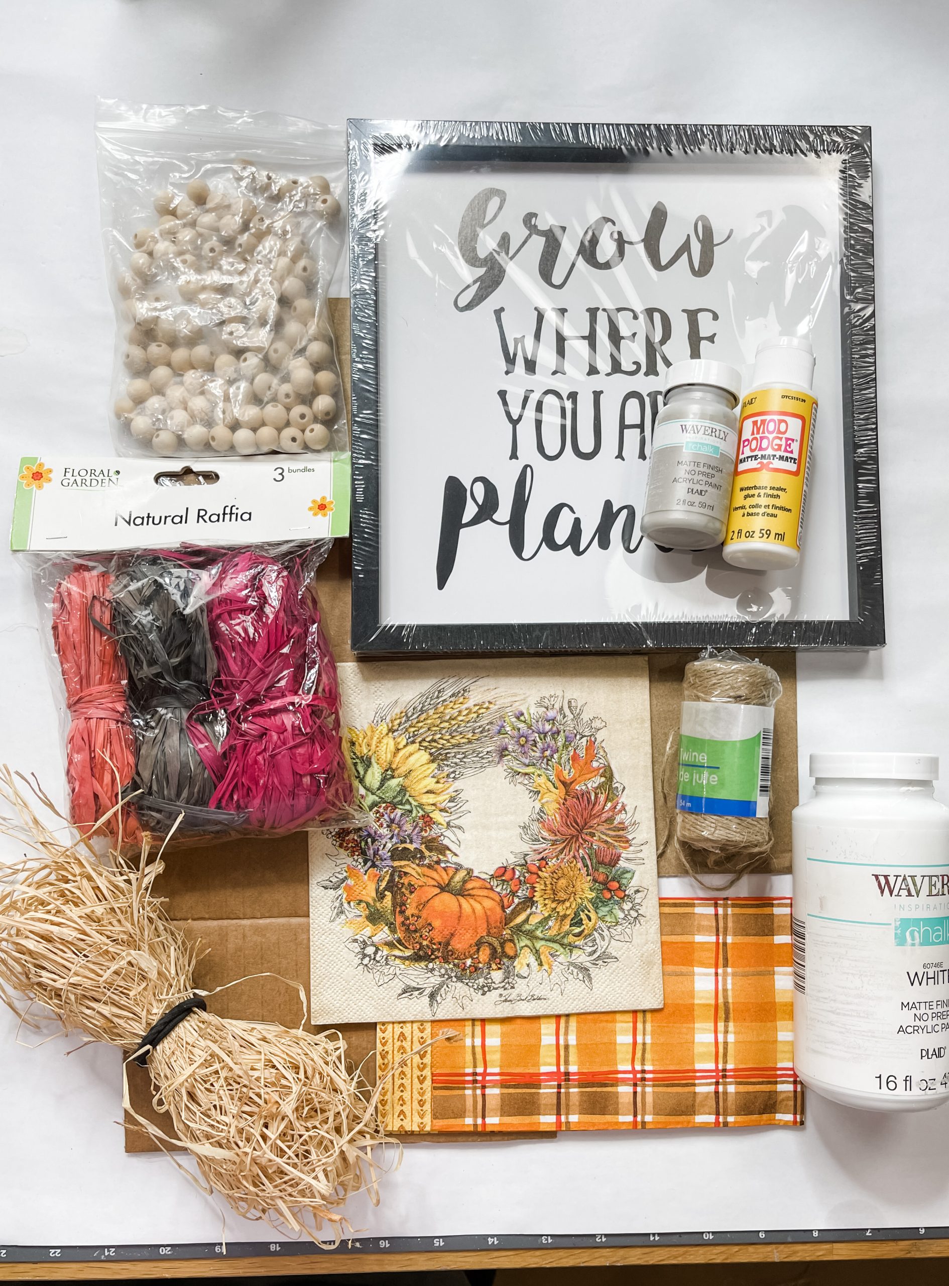 DIY Wall Decor with a Fall Wreath Napkin