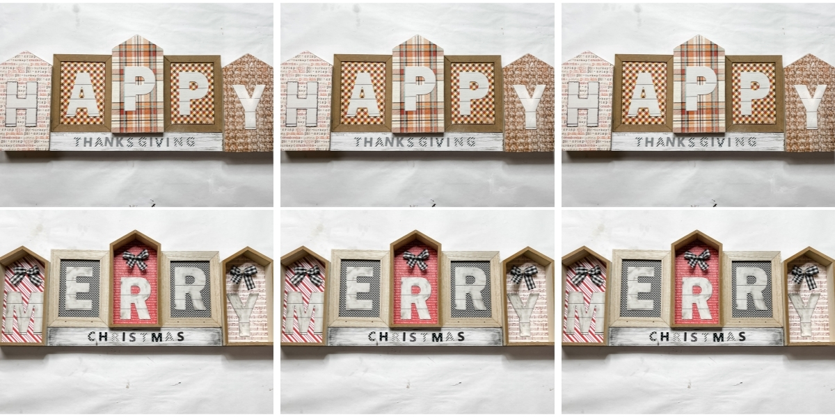 Reversible Christmas and Thanksgiving Decor